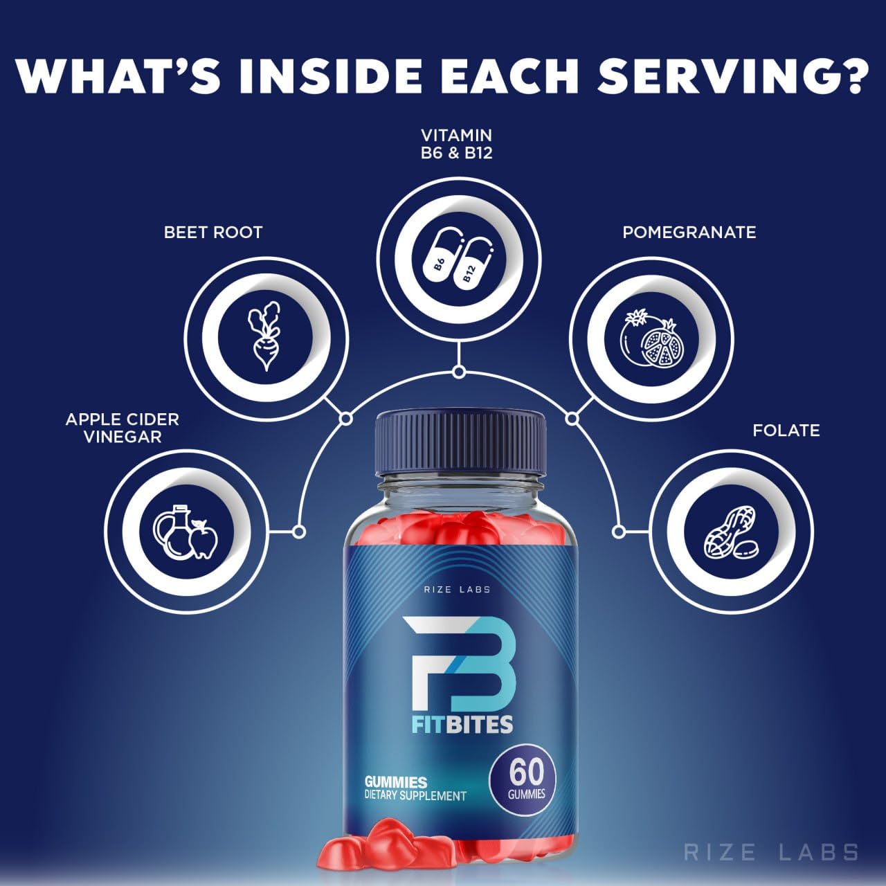 FitBites Gummies, FitBites Keto ACV Gummies for Advanced Weight Loss FitBites Keto + ACV Maximum Strength Supplement, Fit Bites Reviews Gomitas (60 Gummies)