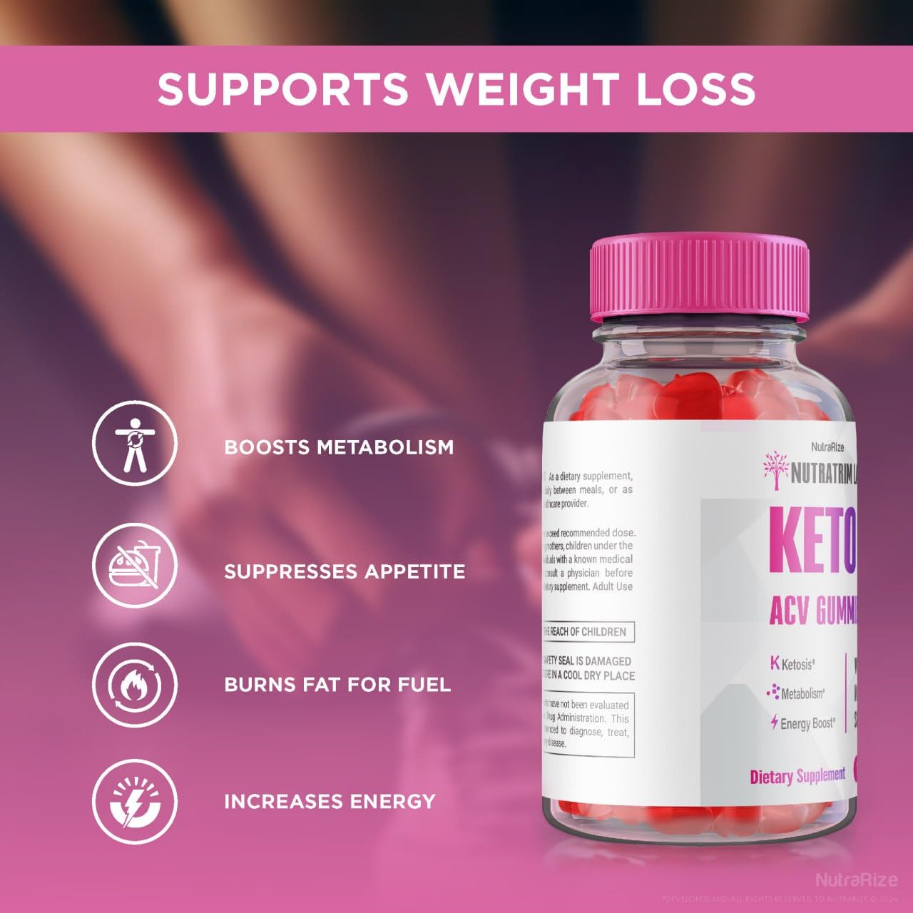 (2 Pack) Nutratrim Labs Gummies - Nutratrim Labs Keto ACV Gummies, Nutratrim Labs for Advanced Weight Loss, Keto + ACV Gummy, Maximum Strength Supplement, NutratrimLabs Gomitas Reviews (120 Gummies)