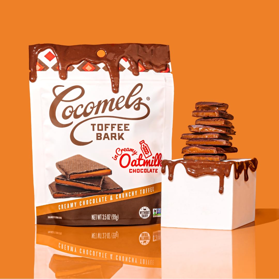 Cocomels Oatmilk Chocolate Covered Toffee Bark 35oz 6 Pack