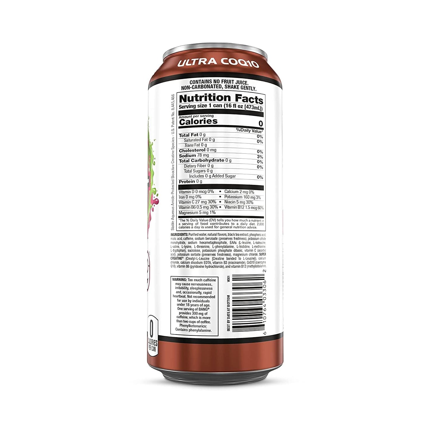 Bang | Potent Brain & Body Fuel - Creatine, EAA Aminos, Ultra CoQ10; Pre and Post Workout; Sugar Free, Zero Calories; Energy & Performance | Wyldin' Wateremelon Sweet Ice Tea, (12) Cans