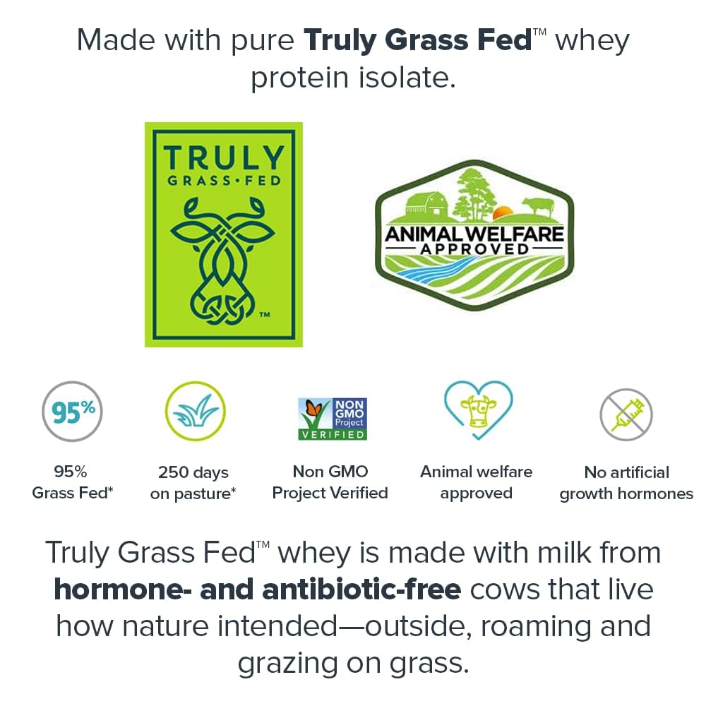 LEGION Whey+ Protein Whey Isolate from Grass Fed Cows - Whey Protein Isolate Powder Low Calorie, Non-GMO, Sugar Free, Lactose and Gluten Free, All Natural Protein Powder for Men & Women 30 Servings