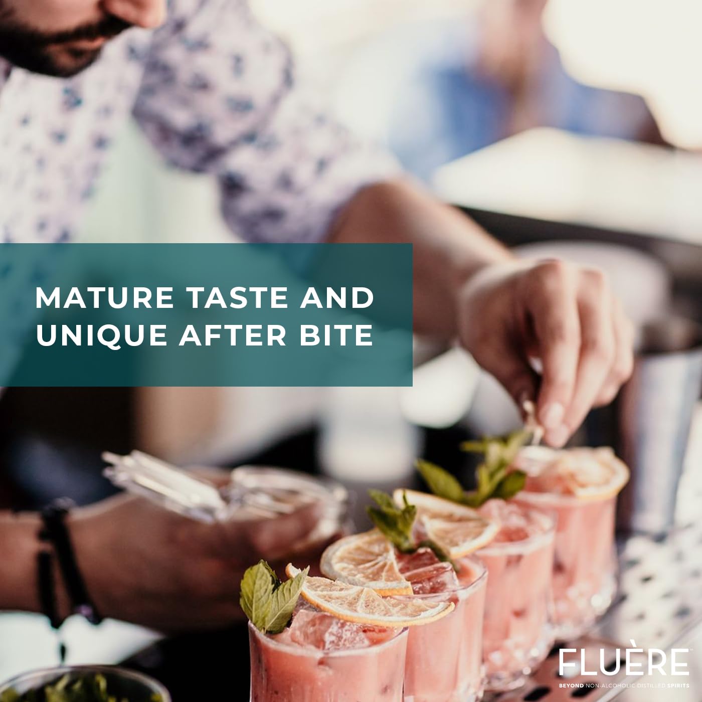 FLUÈRE BITTER Non Alcoholic Aperitivo Bittersweet Liqueur Alternative Award Winning NonAlcoholic Spirit Ideal for NonAlcoholic Cocktails