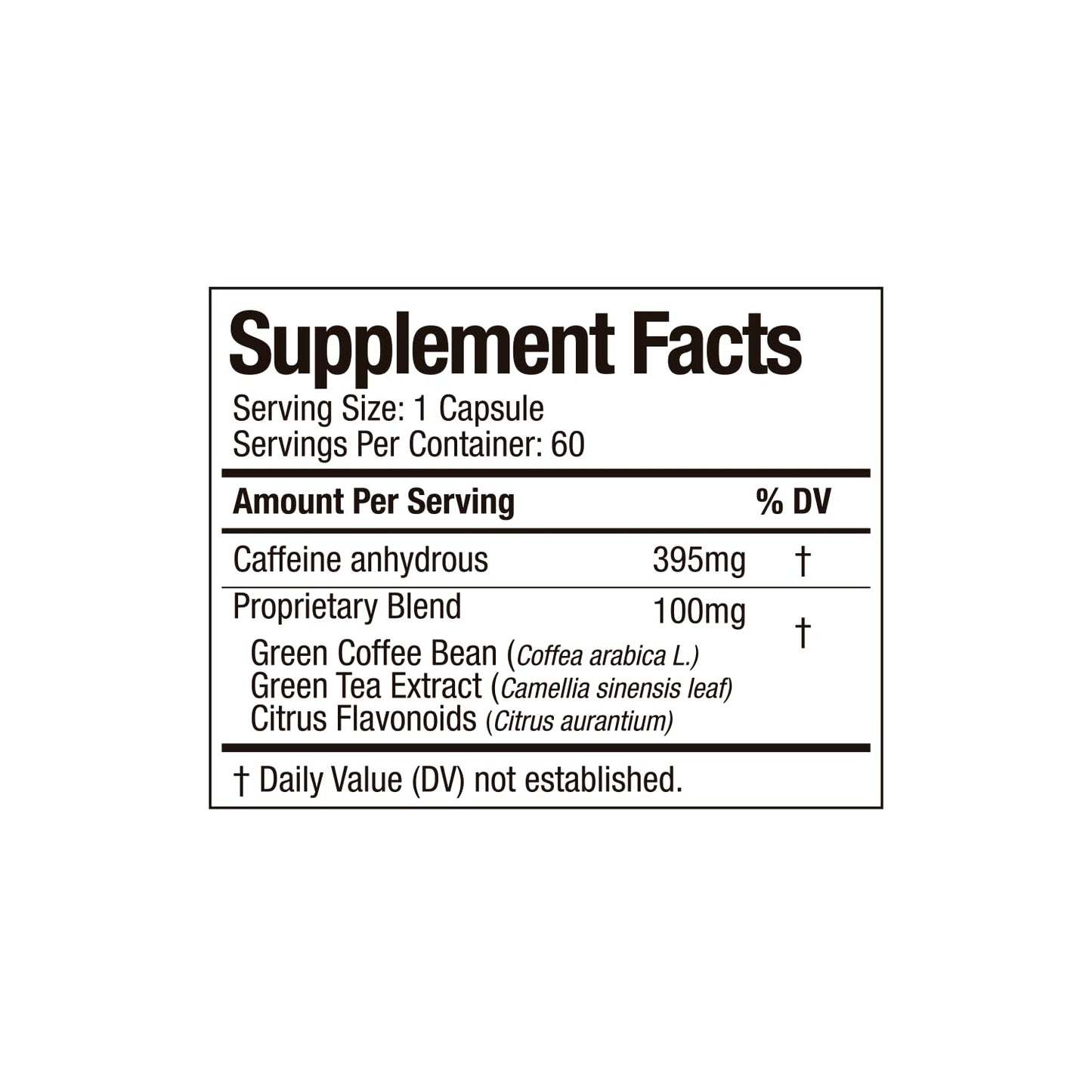 Diablo Verde Thermo Caps - 395mg Caffeine, Citrus, Green Coffee, Green Tea - 60 Capsules, 60 Servings