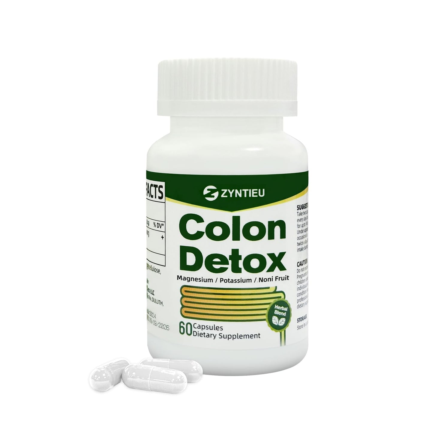 Zyntieu Colon Cleanser Detox Capsules, Bowel Movement Supplements