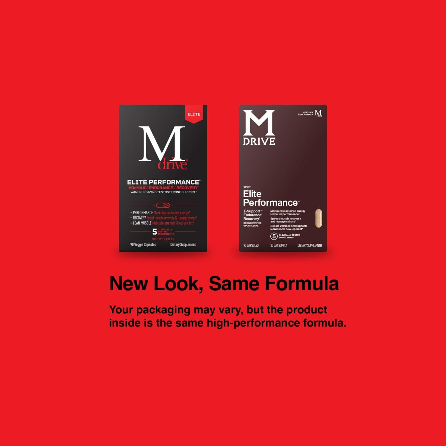Mdrive Elite Test Booster for Men - Supports Immune Health, Energy, VO2Max, Recovery, Stress Relief, Lean Muscle, KSM-66 Ashwagandha, DIM, Fenugreek, 90 Capsules