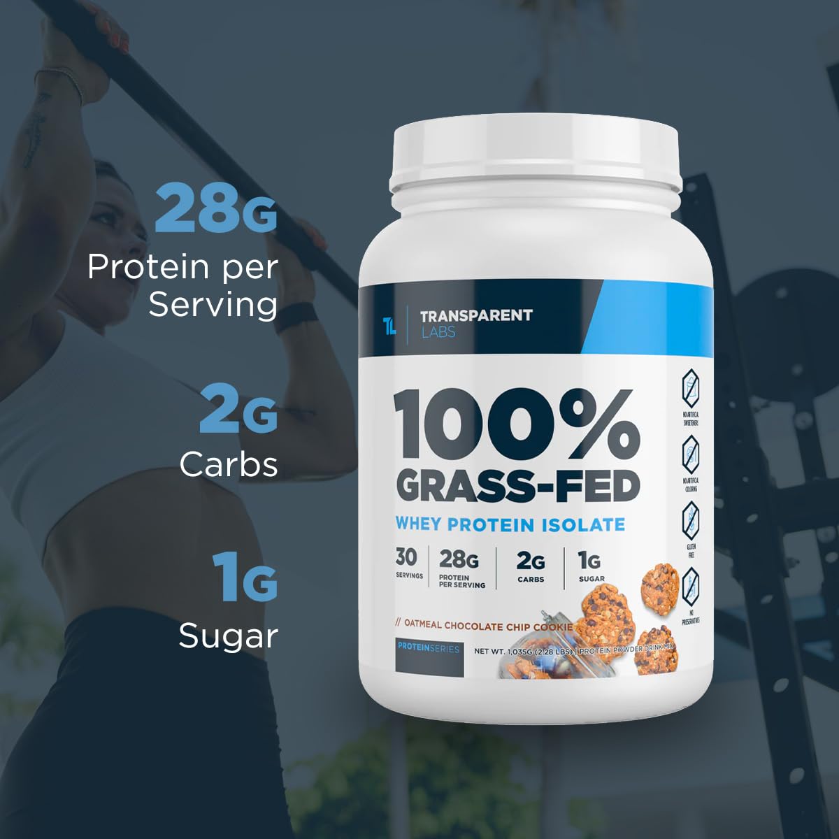 Transparent Labs Grass-Fed Whey Protein Isolate - Naturally Flavored, Gluten Free Whey Protein Powder with 28g of Protein per Serving & 9 Amino Acids - 30 Servings, Milk Chocolate