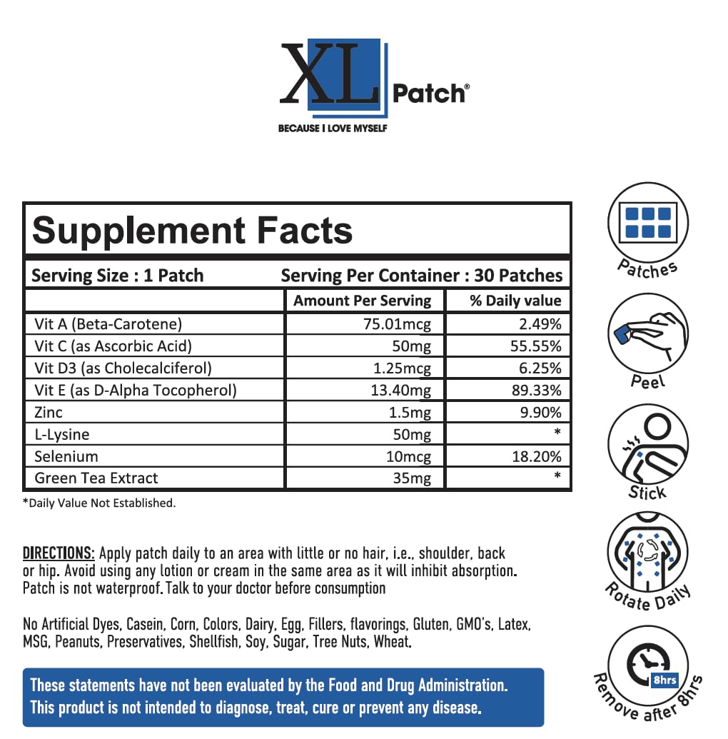 XLPATCH L-Lysine/Zinc Plus (30-Day Supply)