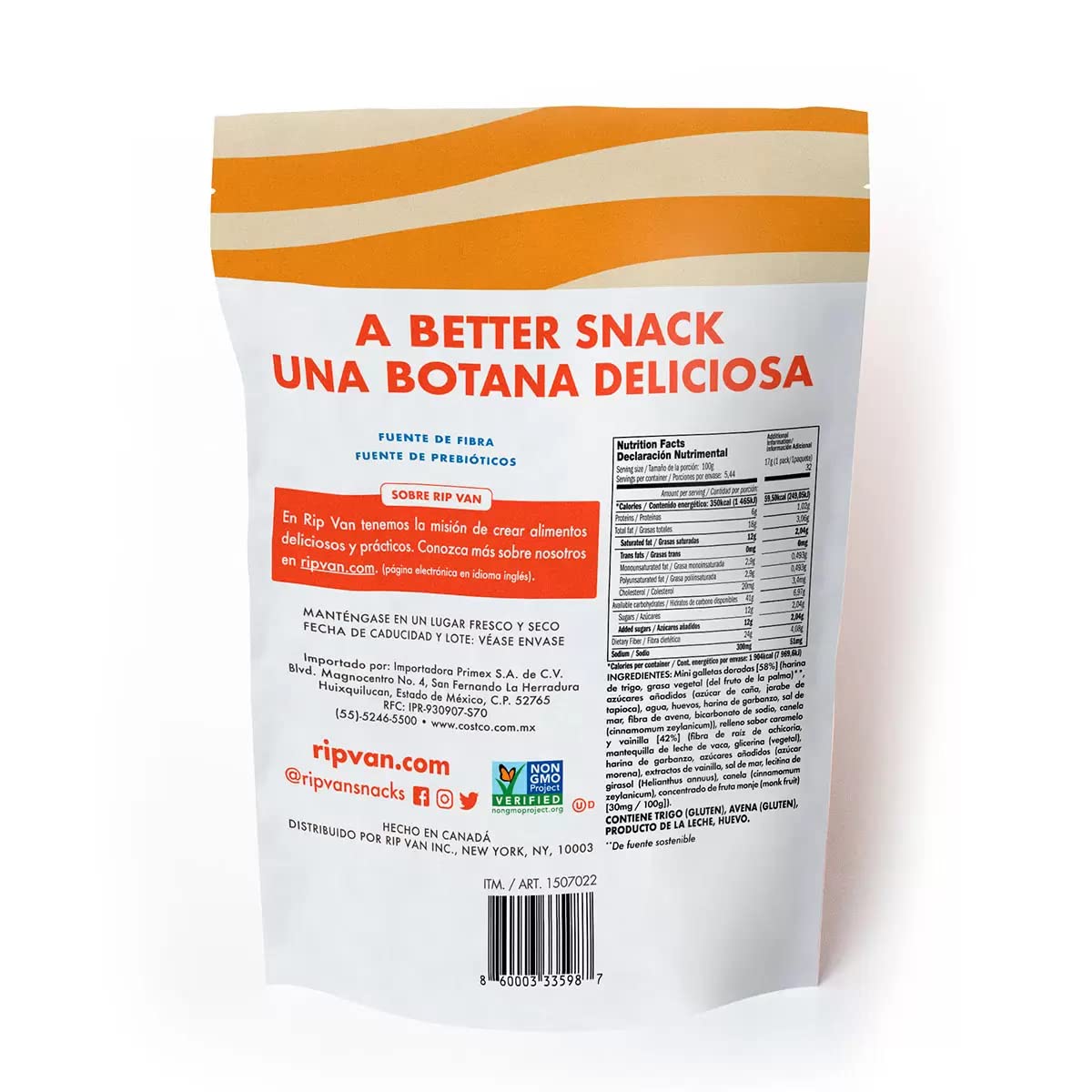 RIP VAN Van Wafels Low Sugar Stroopwaffel 192 Oz 121 Lbs