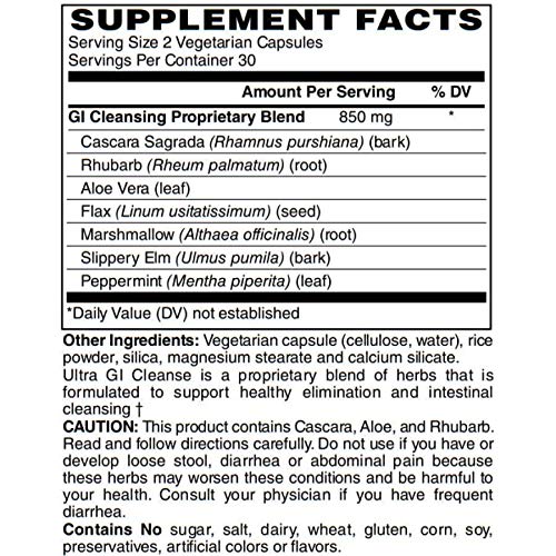 BariatricPal Ultra GI Cleanse Vegetarian Capsules (60 Count)