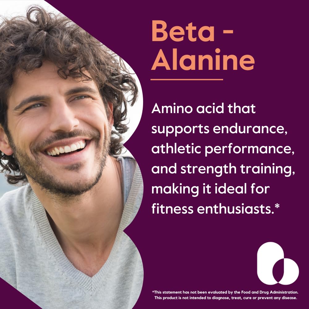 BESTVITE Beta Alanine 750mg (240 Vegetarian Capsules) - No Stearates - Vegan - Non GMO - Gluten Free