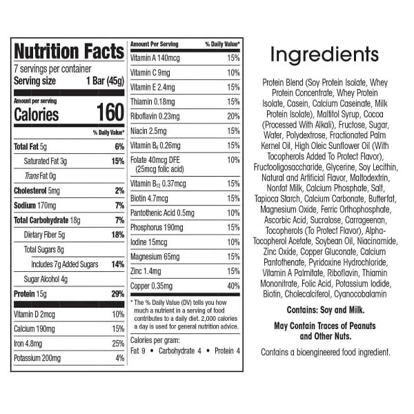 ProteinWise - Peppermint Cocoa Crunch Nutrition Bar - 7/Box