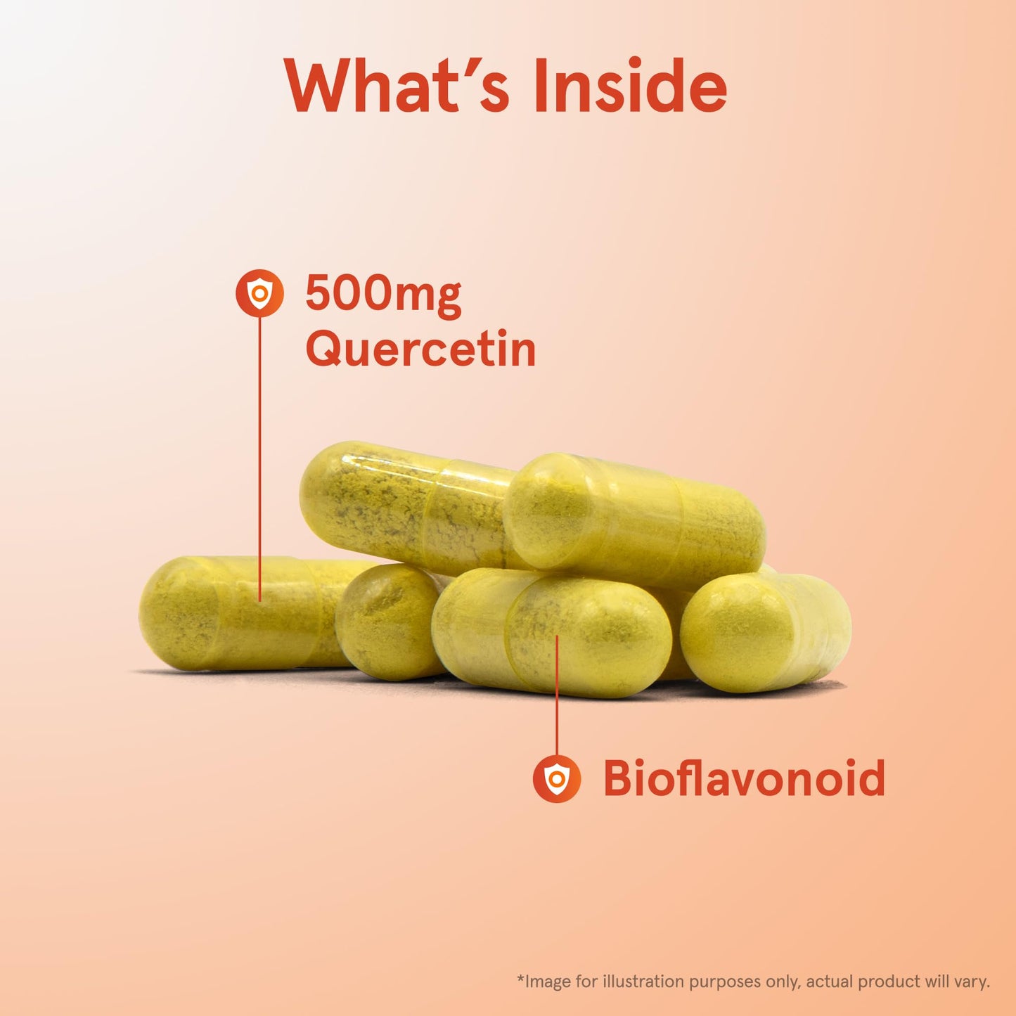 Jarrow Formulas Quercetin Supplements - 500 mg, Antioxidant Support for Cardiovascular and Immune Health, Supplement with 200 Veggie Capsules