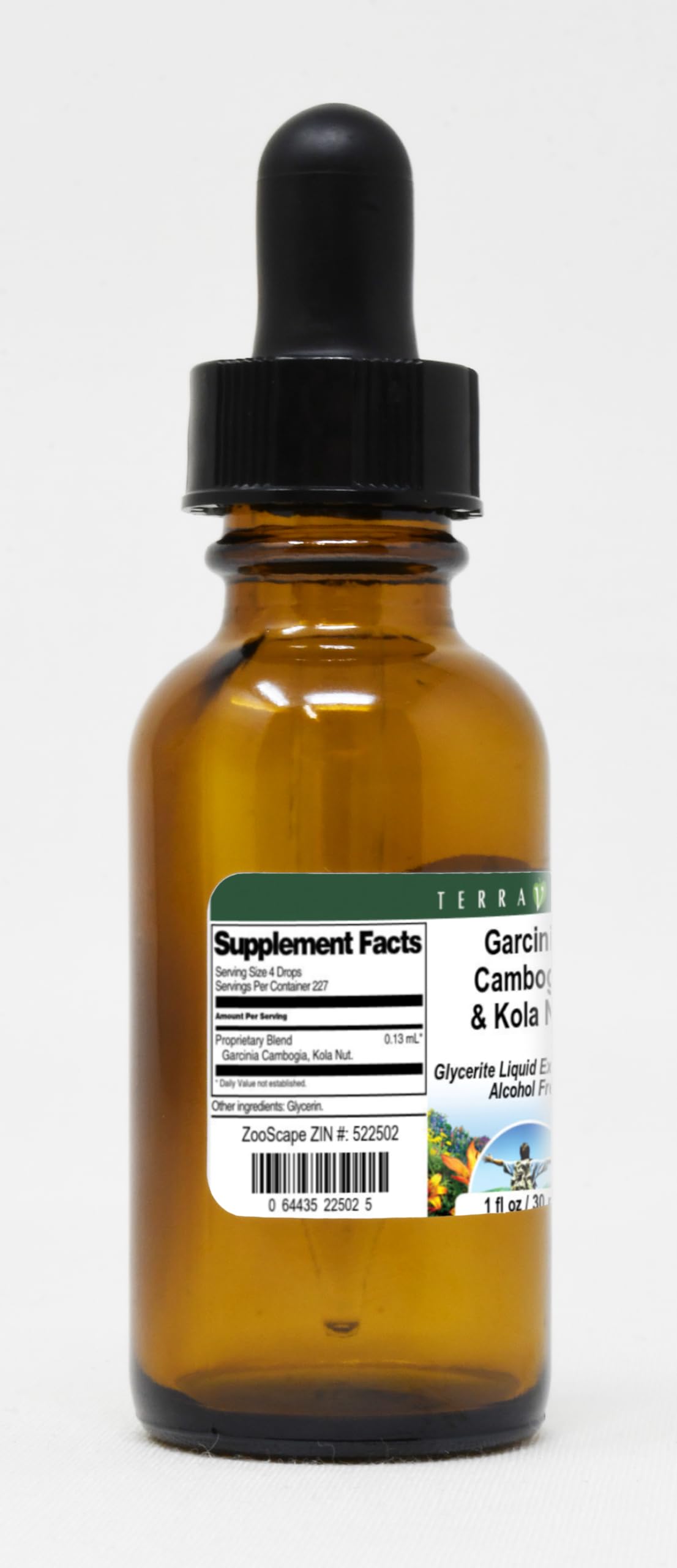 Garcinia Cambogia & Kola Nut Glycerite Liquid Extract (1:5) - No Flavor (1 oz, ZIN: 522502)