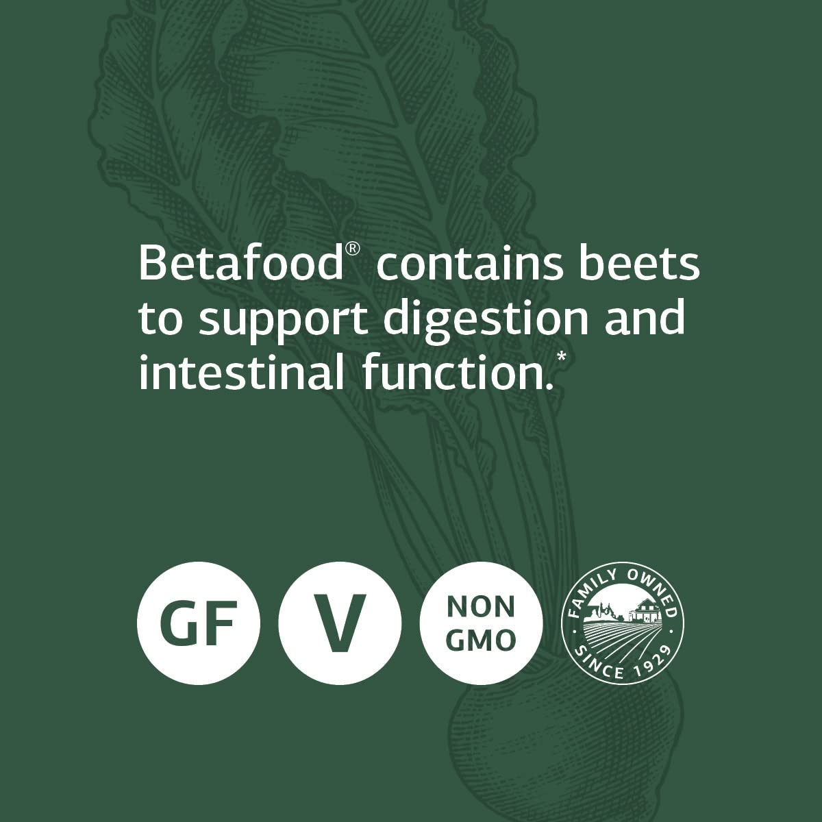 Standard Process Inc. Betafood - Digestive Health and Liver Support Supplement with Whole Food Blend of Oat Flour, Organic Beet Root, and Organic Beet Juice - 90 Tablets