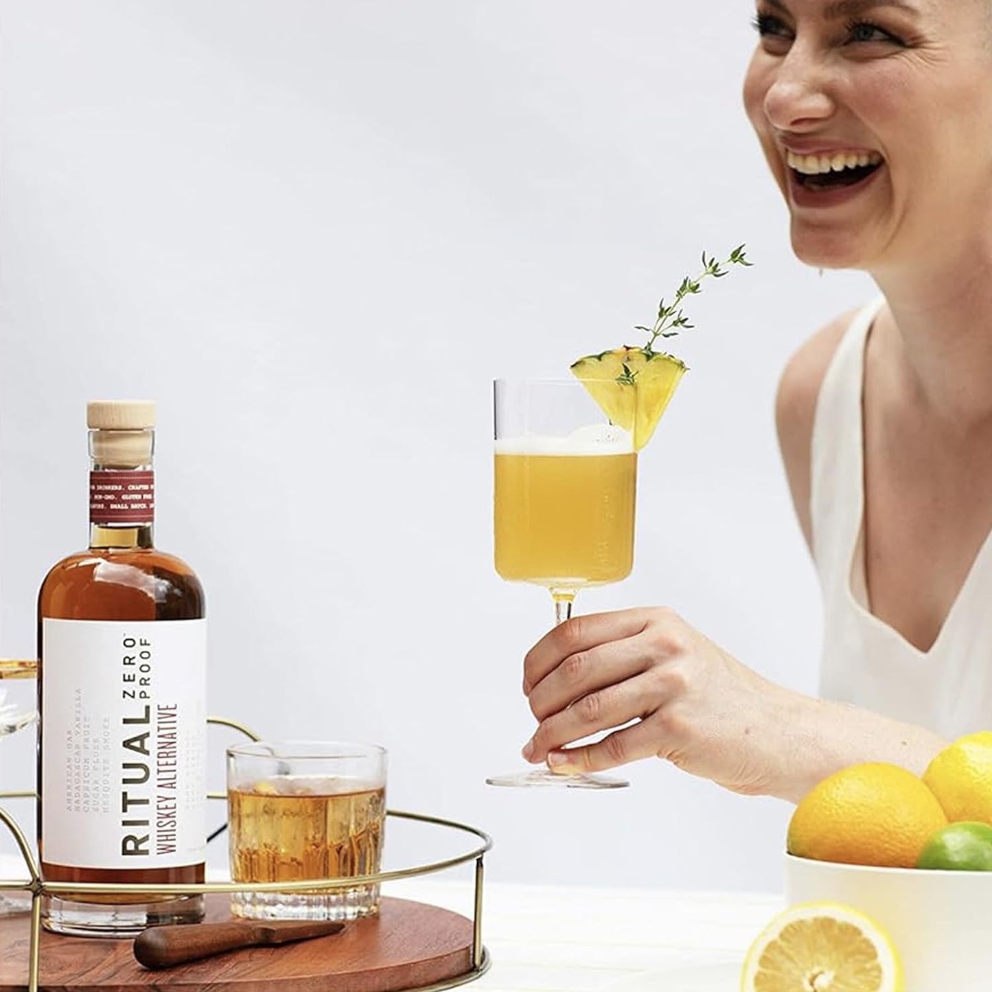Ritual Zero NonAlcoholic Whiskey Alternative with 5 Pack of Q Mixers Ginger Beer for your favorite AlcoholFree Mixed Drink