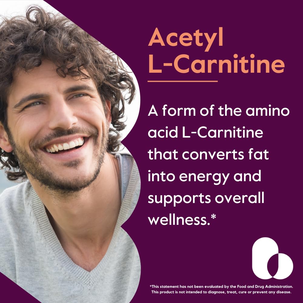 BESTVITE Acetyl L-Carnitine 500mg (480 Vegetarian Capsules) (240 x 2) - No Stearates - Vegan - Non GMO - Gluten Free