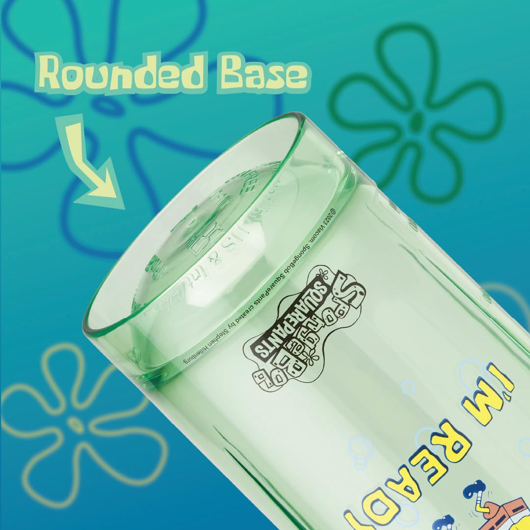 BlenderBottle Spongebob Shaker Bottle Pro Series Perfect for Protein Shakes and Pre Workout, 28-Ounce, Blue, Im Ready!