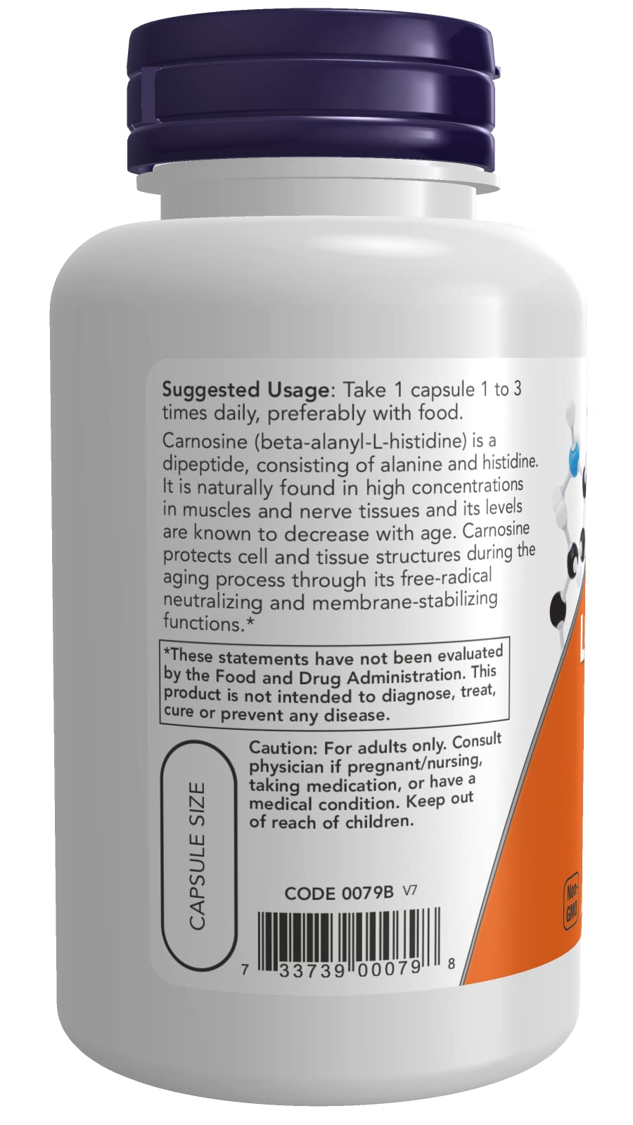 NOW FOODS L-Carnosine, 100 CT