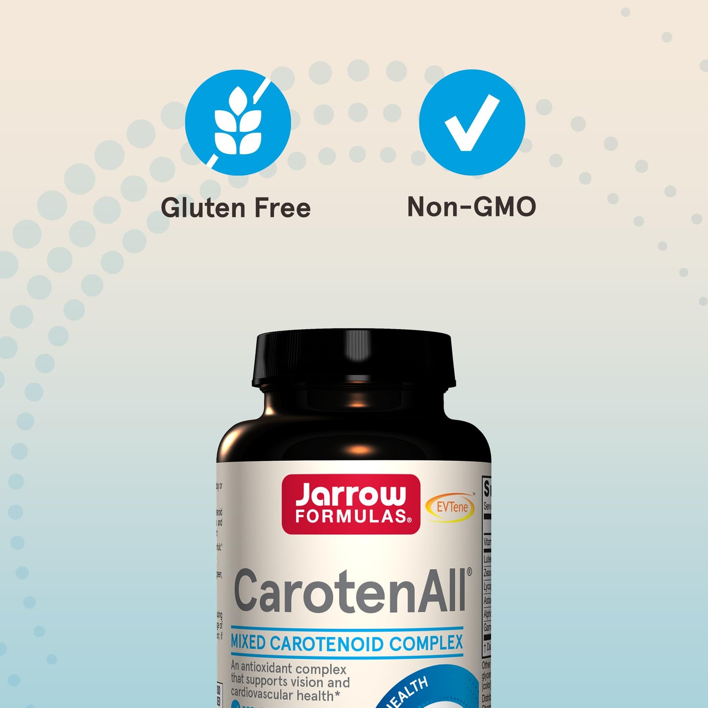 Jarrow Formulas® CarotenAll, Dietary Supplement, Antioxidant Support for Vision and Cardiovascular Health, 60 Softgels, Up to a 60 Day Supply