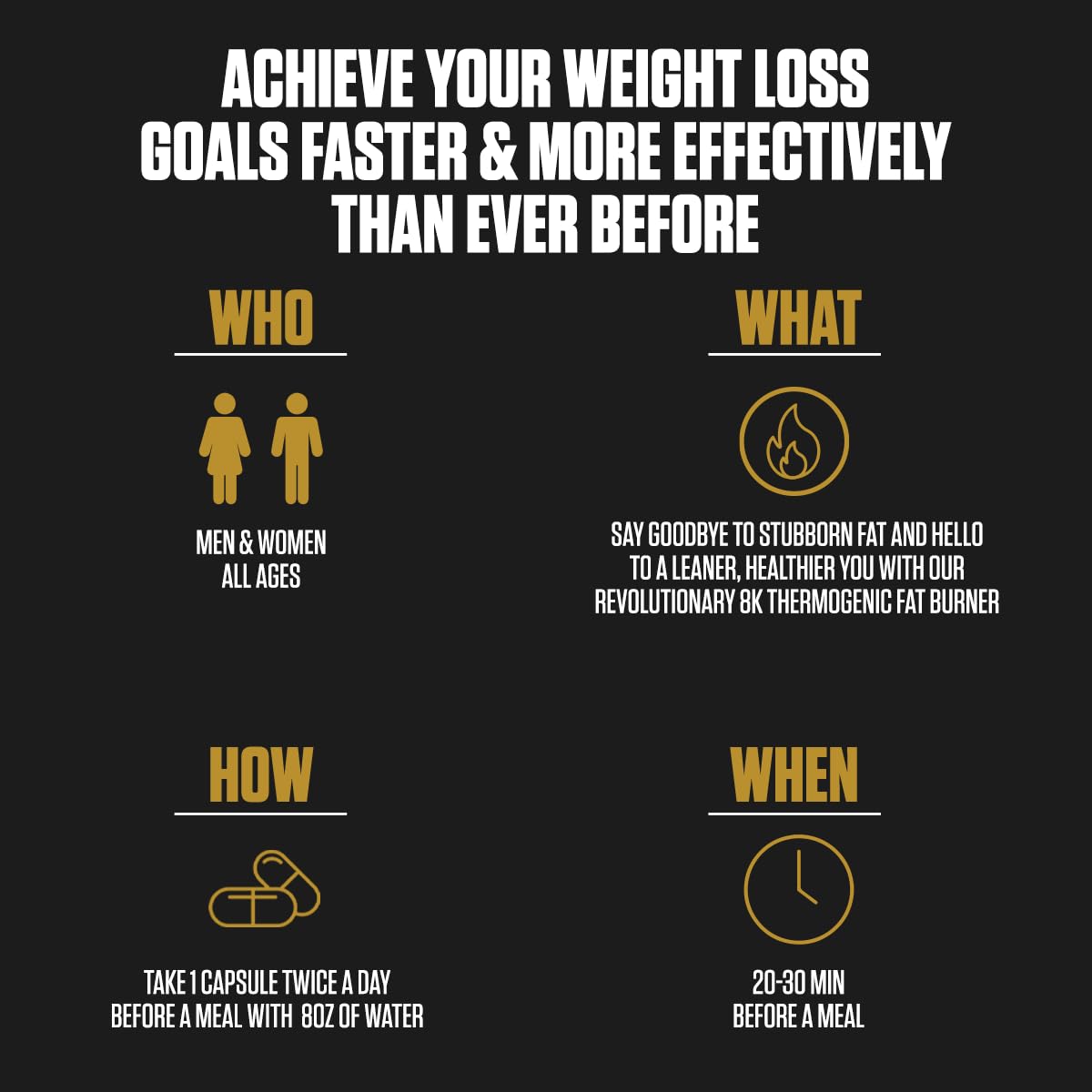 8K Thermogenic Fat Burner 5X | #1 New Weight Loss Supplement to Reduce Fat, Suppress Appetite, Boost Metabolism, Increase Energy w/Raspberry Ketone, Garcinia Cambogia, Green Tea + More - 60 Pills