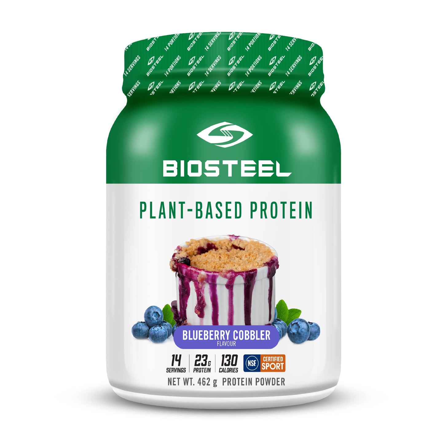 BioSteel Elite Plant-Based Recovery Protein with Brown Rice Protein, Pea Protein, and Hemp Protein, Blueberry Cobbler Flavor, 14 Servings