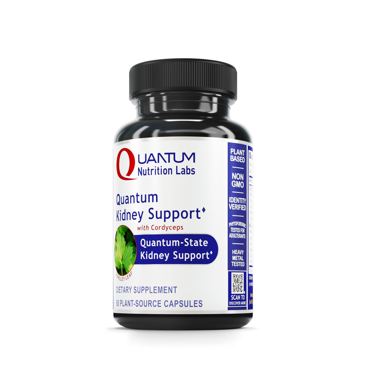 Quantum Nutrition Labs Kidney Support - Kidney Health Supplement, Kidney Support Supplement, Kidney Vitamins for Men and Women with Cranberry, Rhodiola Rosea, and Parsley - 60 Vegetarian Capsules