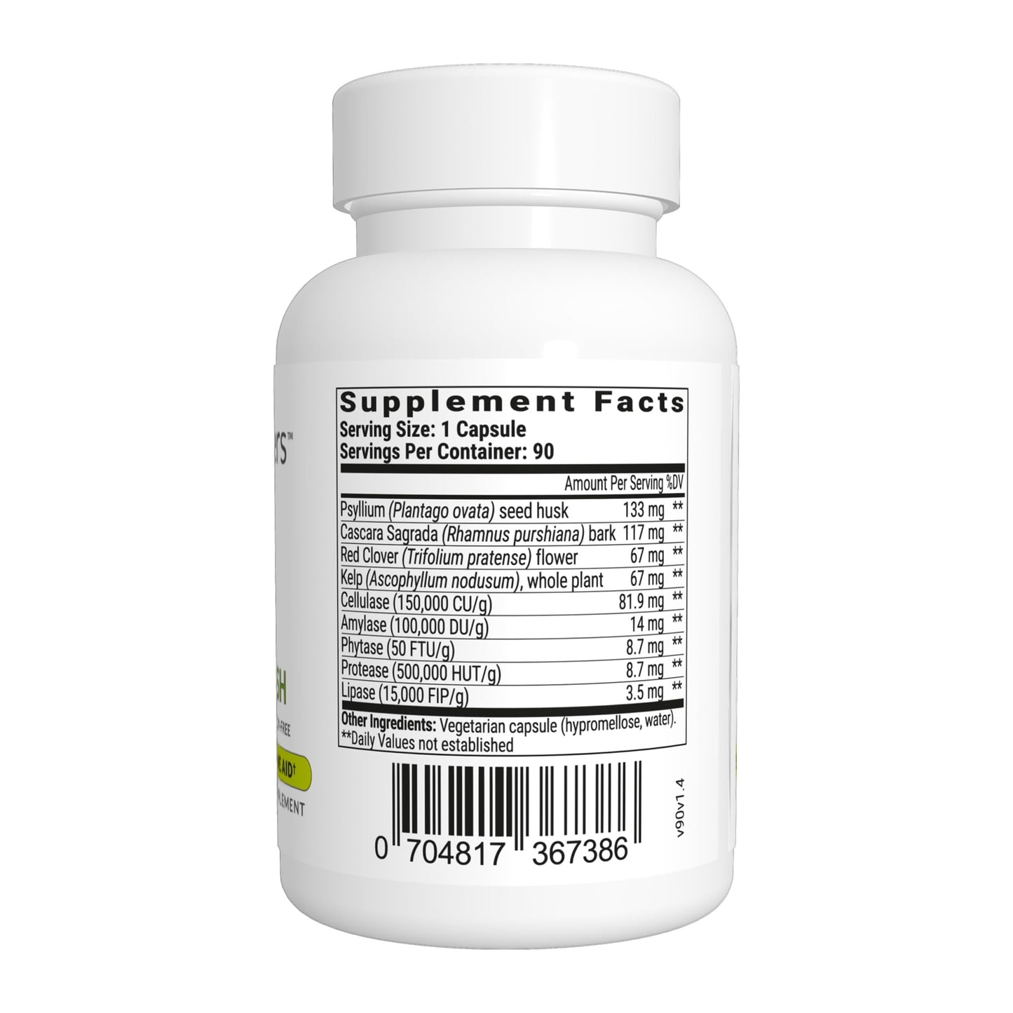 BIOptimizers Herbal Power Flush - Extra Strength Digestive Cleanse - Eliminate Toxins Improve Bowel Digestion - Bloating Discomfort Relief for Adults - 90 Capsules