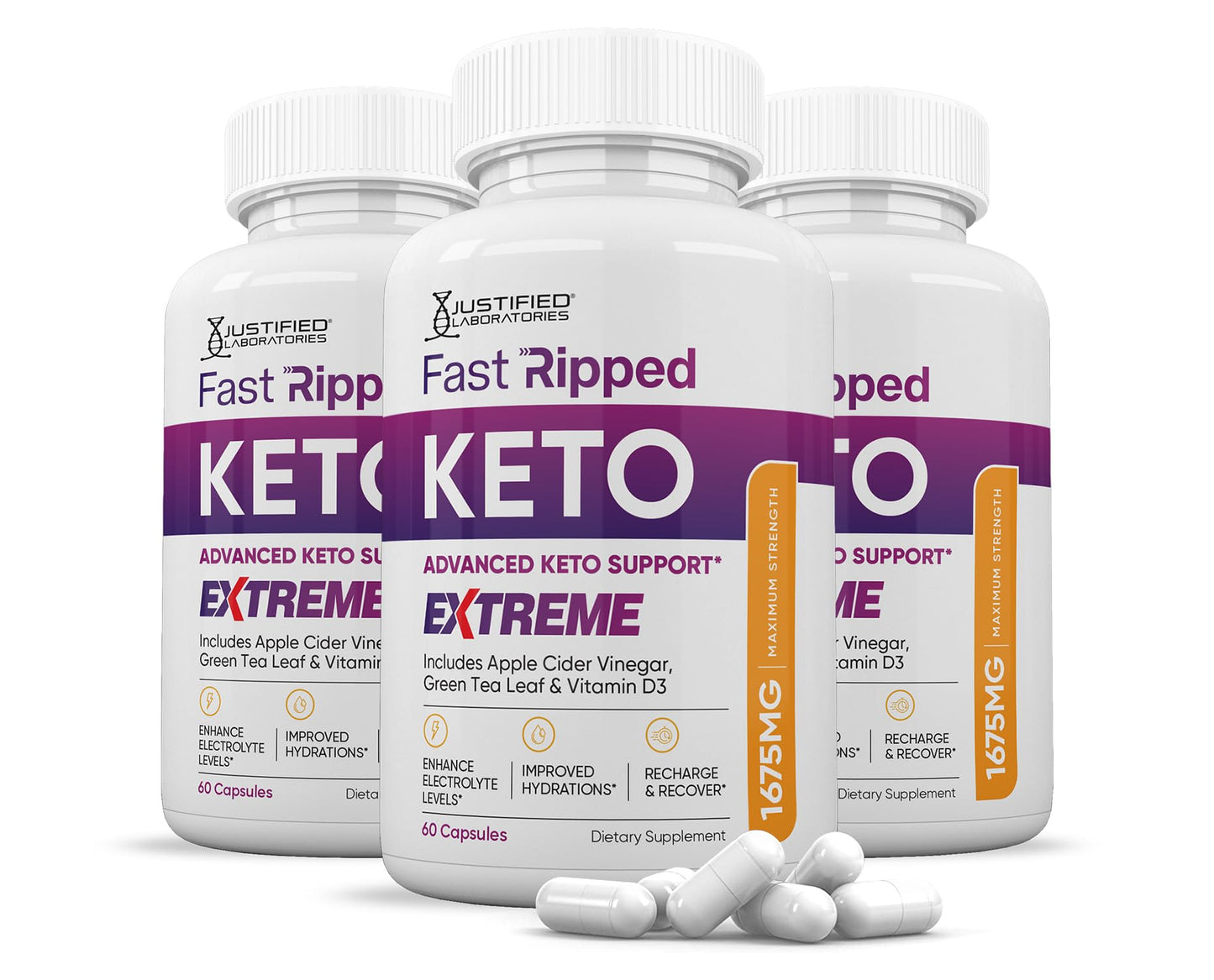 (3 Pack) Fast Ripped Keto ACV Extreme Pills 1675MG Keto Support Blend Capsule Alternative to Keto ACV Gummies Formulated Apple Cider Vinegar Extra Virgin Olive Oil Powder Green Tea Leaf 180 Capsules