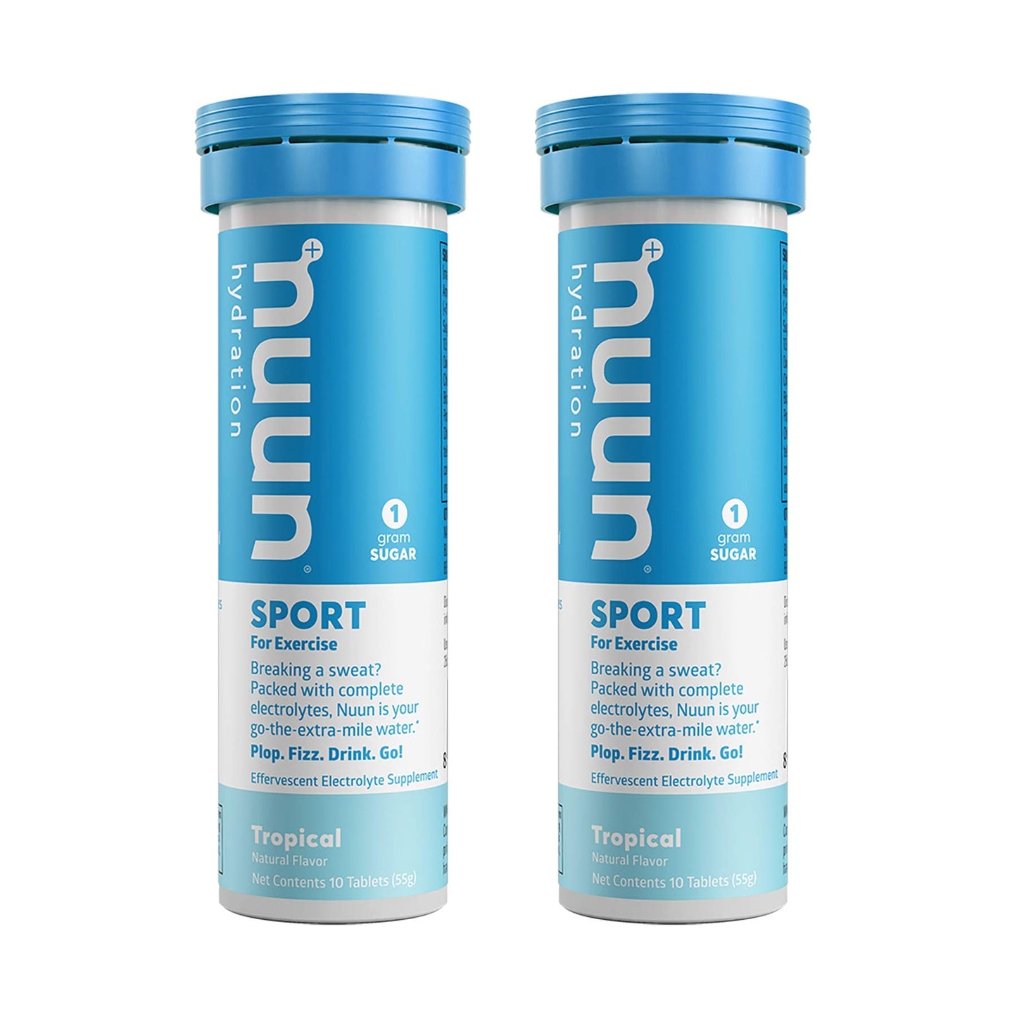 Nuun Active: Tropical Fruit Electrolyte Enhanced Drink Tabs (2 Tubes of 10 Tabs)