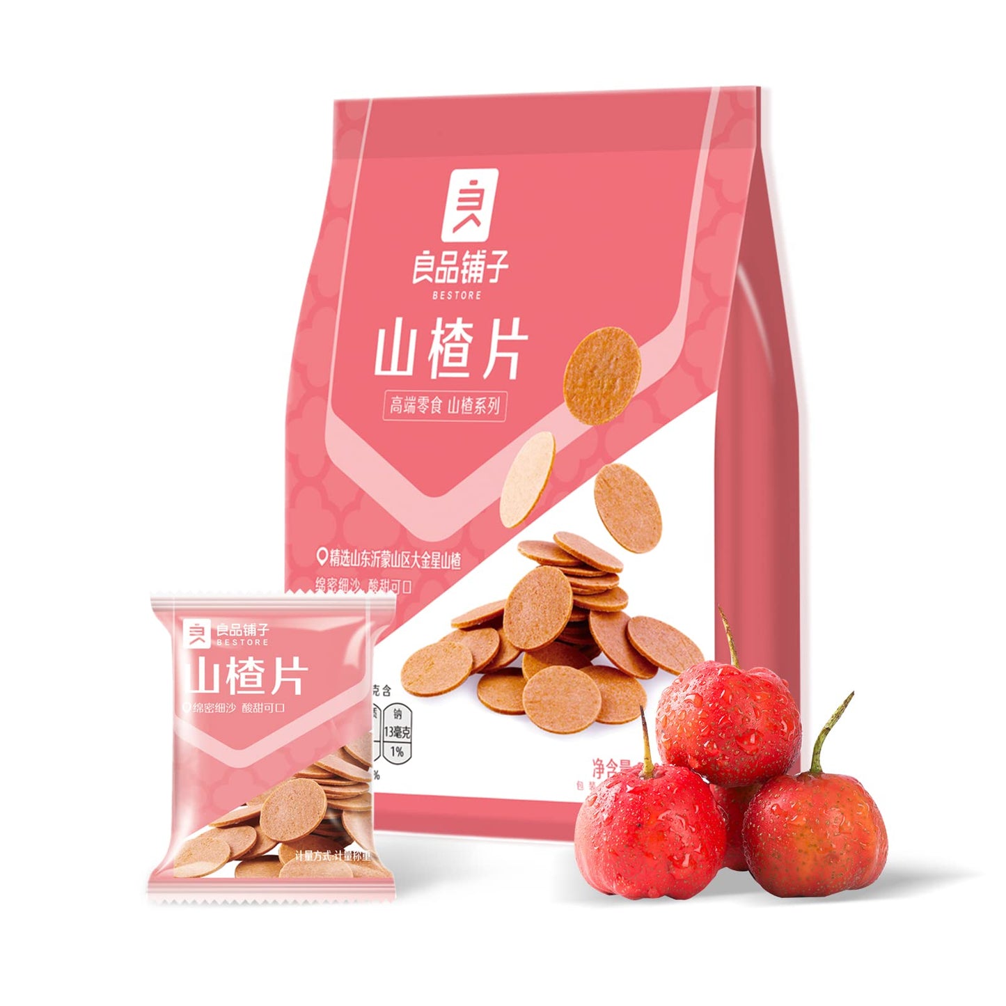BESTORE Haw Flake Hawthorns Flakes Sweet Candy Chinese Fruit Treats Snacks 88oz