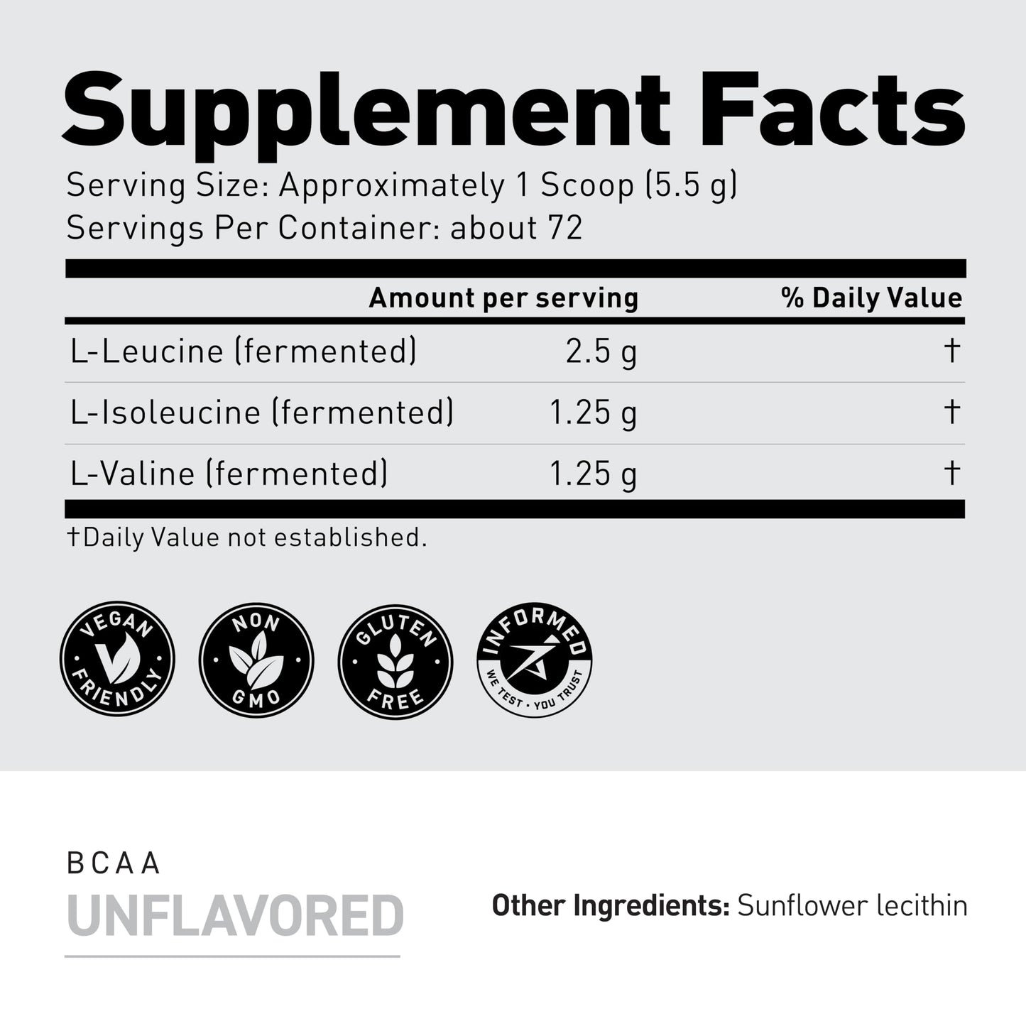 BCAA Powder, Kaged BCAAs Amino Acids, Fermented, Plant Based & Vegan Friendly Branched Chain Amino Acid, 5g BCAA Unflavored, Amino Acid Supplements for Men, 72 Servings