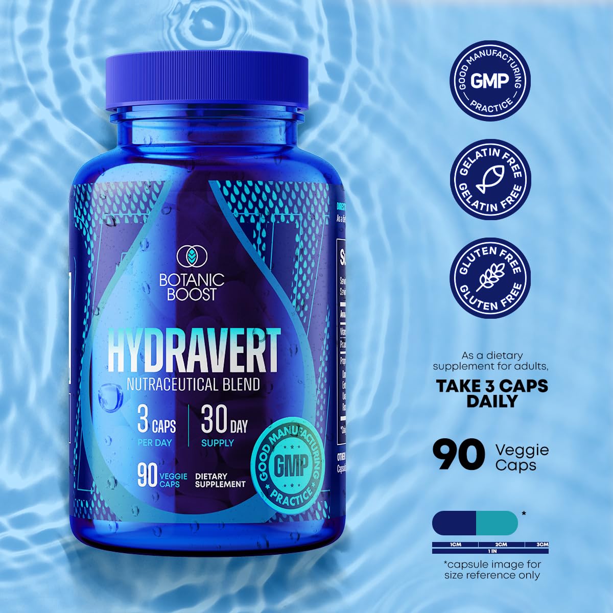 Water Pills For Swollen Legs And Feet - Act As Natural Diuretics for Water Retention to Help You Swell No More - Hydravert Diuretic Pills Proprietary Blend Reduces Swelling in Your Leg or in Your Foot