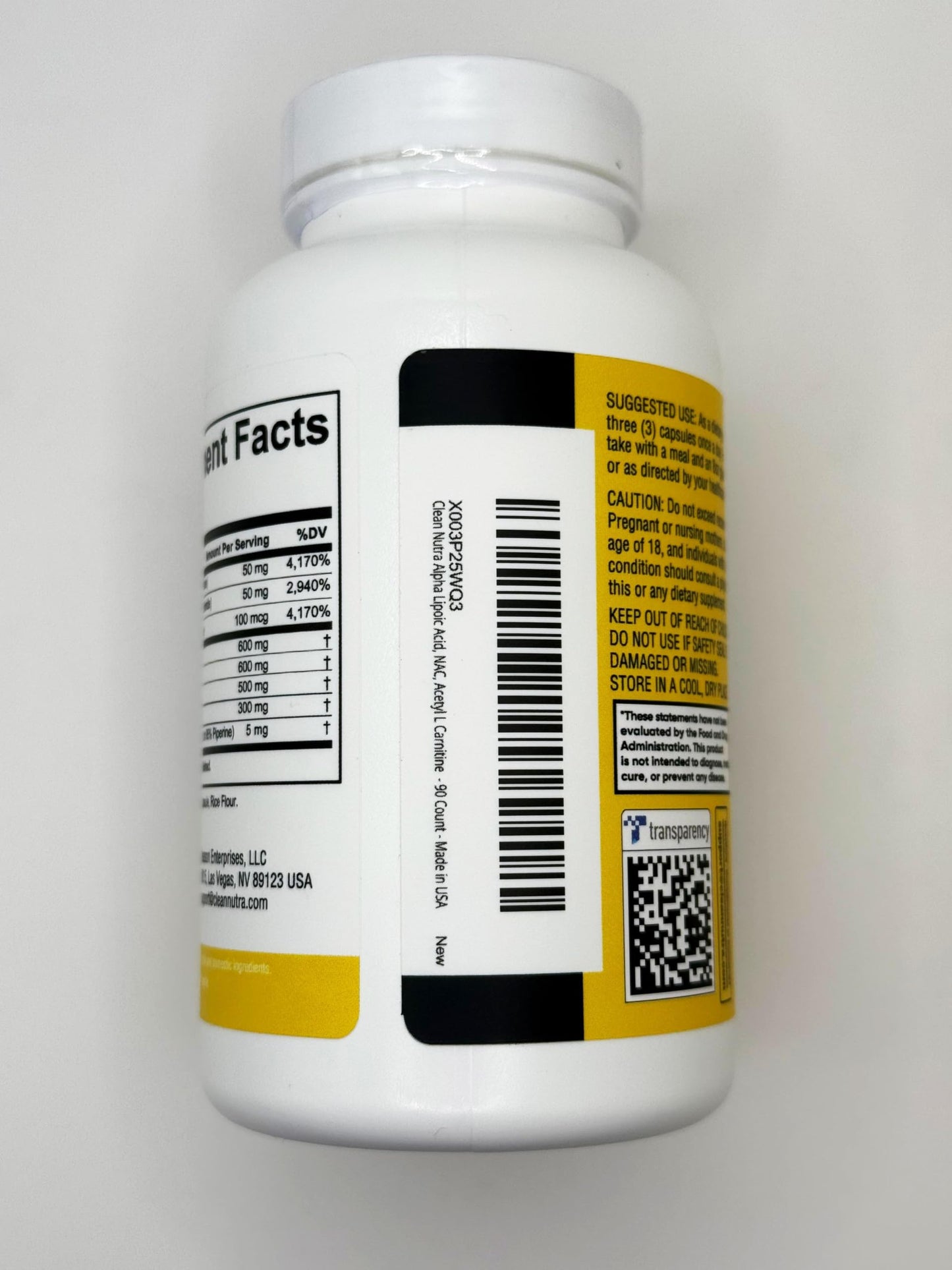 Alpha Lipoic Acid 600mg N-Acetyl Cysteine 600mg Acetyl L-Carnitine 500mg Benfotiamine 300mg - Nerve Support Supplement for Women and Men with Vitamin B1, B6 & B12 - Made in USA 90 Caps