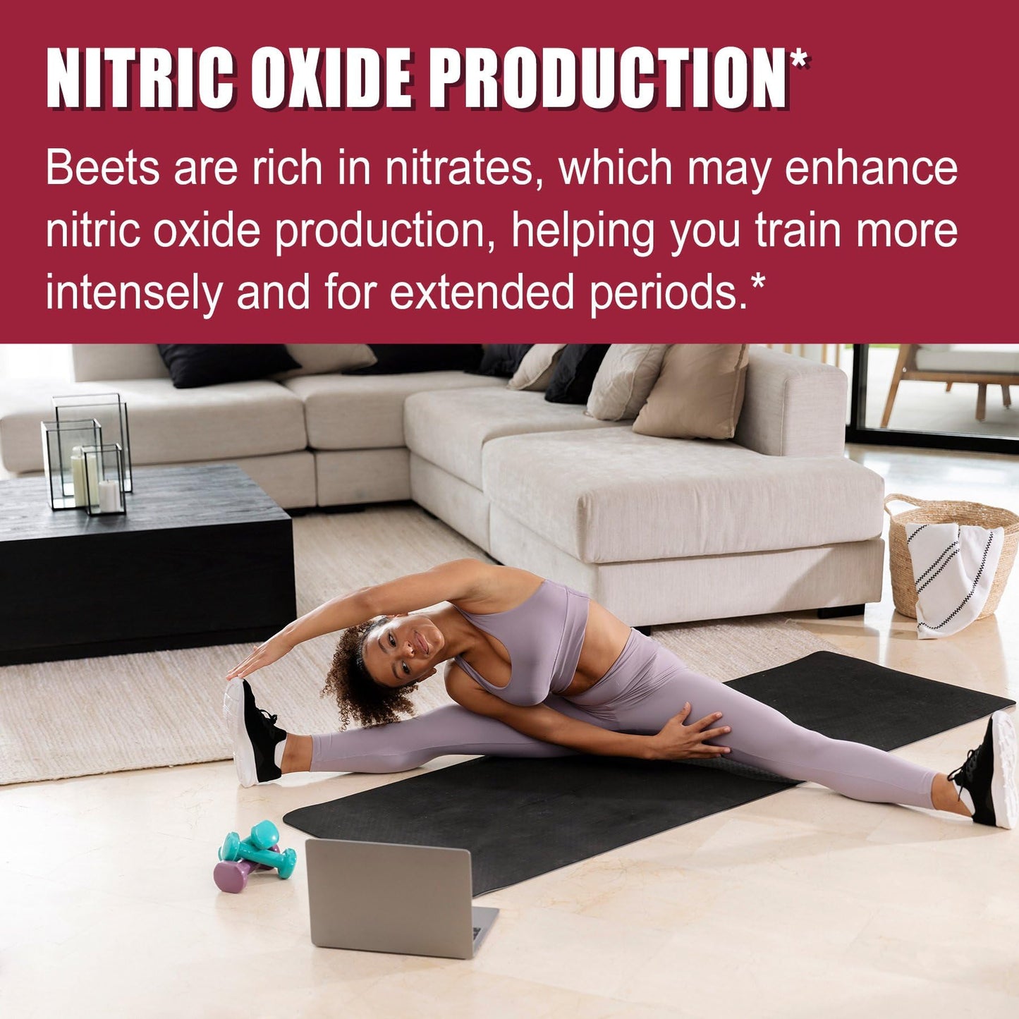 Beet Root Gummies & L-Arginine 1400mg with B1, B2, B3, B5, B6, Folate & B12, for Energy Boost, Blood Flow & Circulation Support, Sugar Free Organic Chewable Beets Supplements, Vegan, Non-GMO, 120 Cts