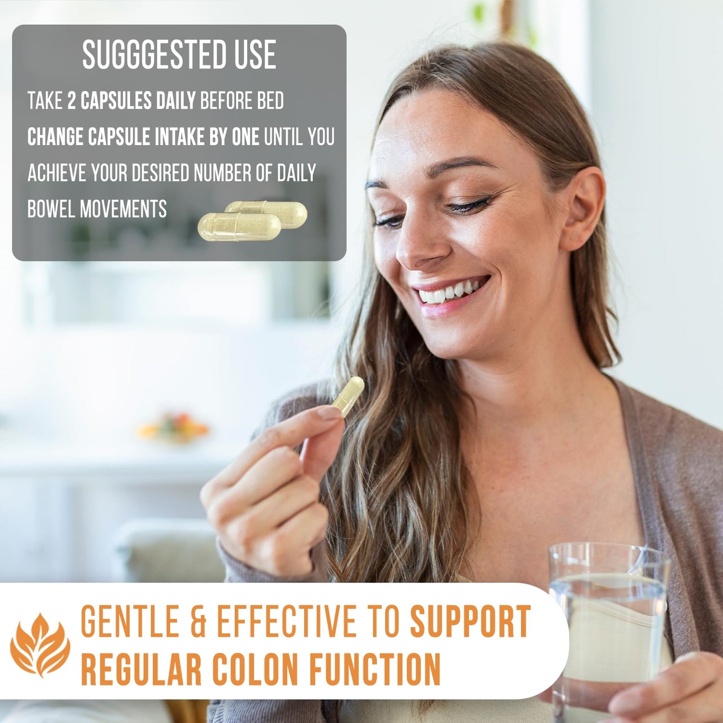 enliven Gentle Colon Cleanse | Daily Detox Cleanse for Weight Loss | Natural Herb Blend Supports Regular Digestive Health | Made in The US 60 Capsules