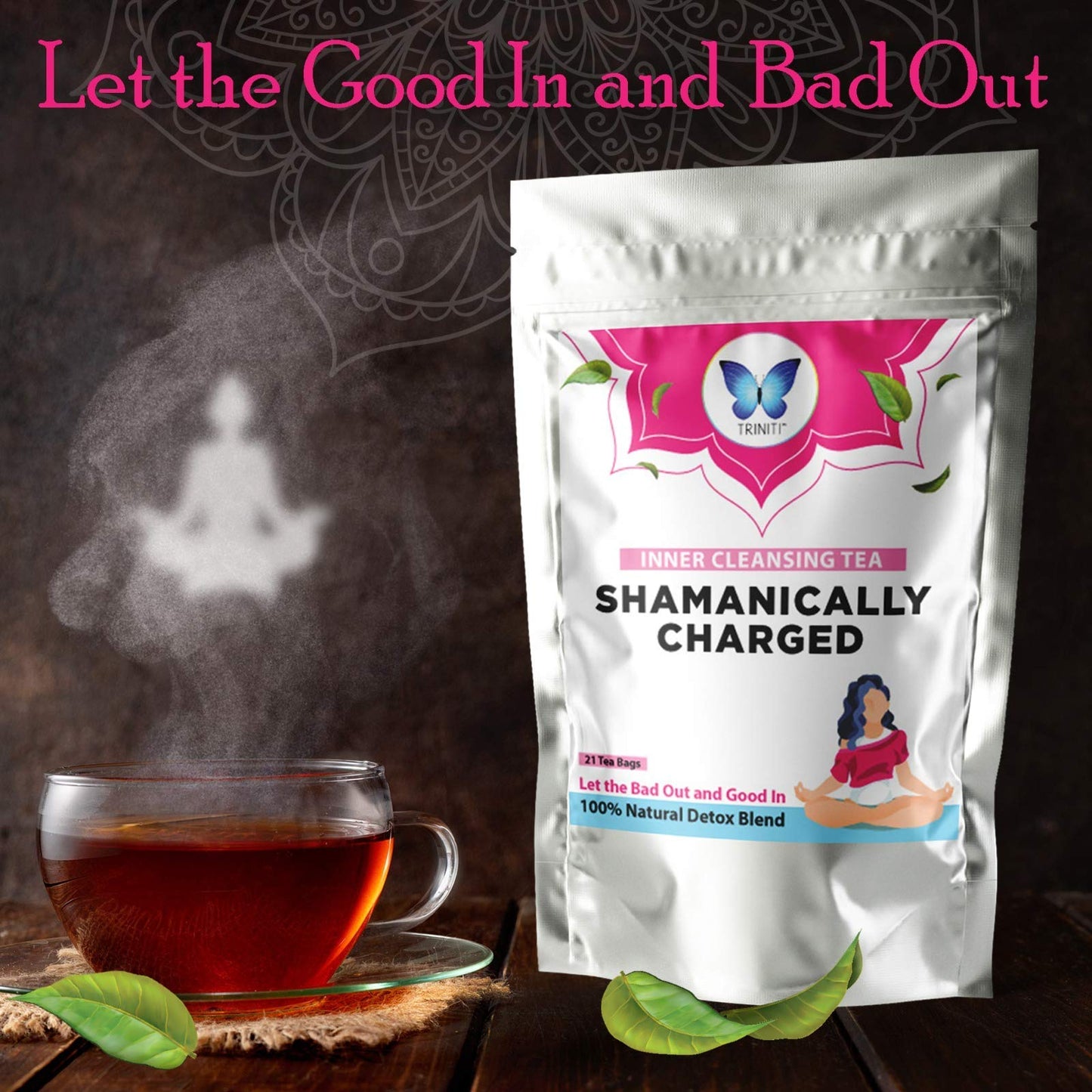 Blue Morpho Detox and Cleanse Tea: Shamanically Charged, 21-Teabag Cleansing Tea Non-GMO - Energetically Charged Herbal Tea