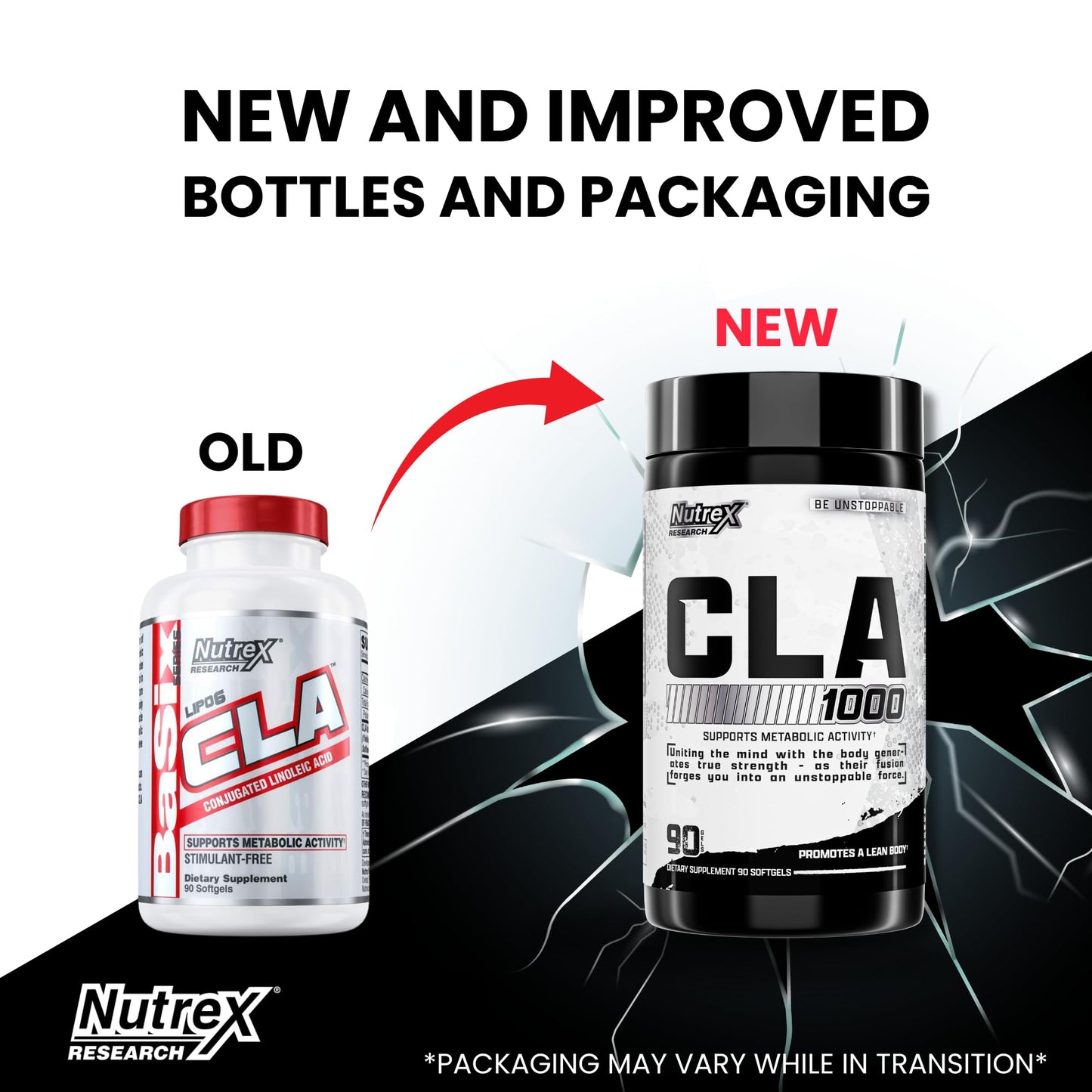 Nutrex CLA 90 Soft Gels - 1000mg Conjugated Linoleic Acid Active Blend from Safflower Oil - Stimulant-Free Metabolism Booster Pills for Weight Loss