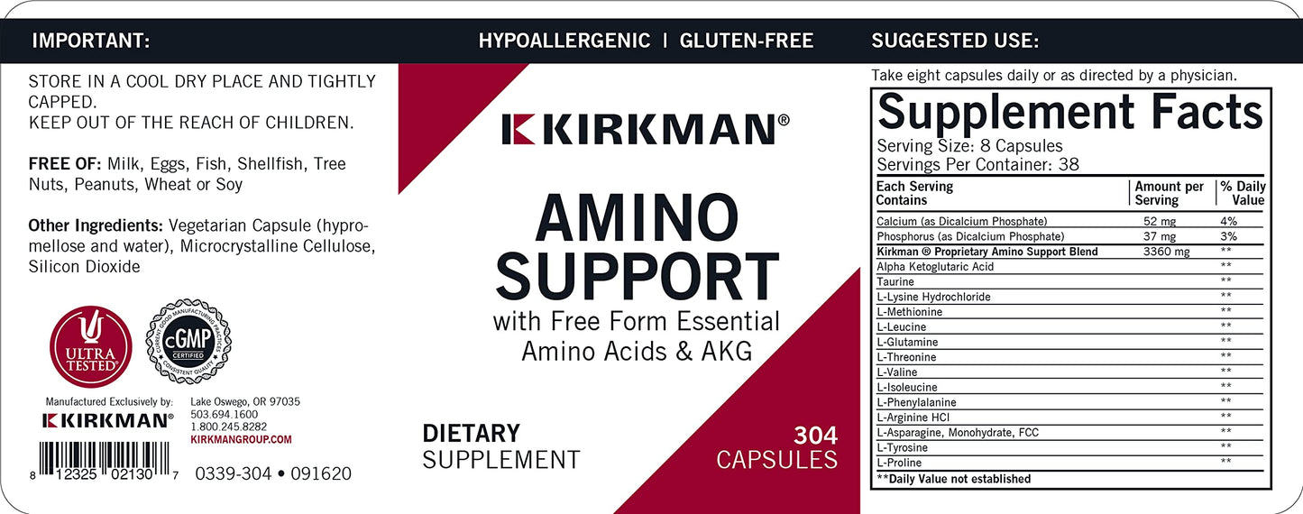Amino Support Capsules - Hypoallergenic, 304 capsules