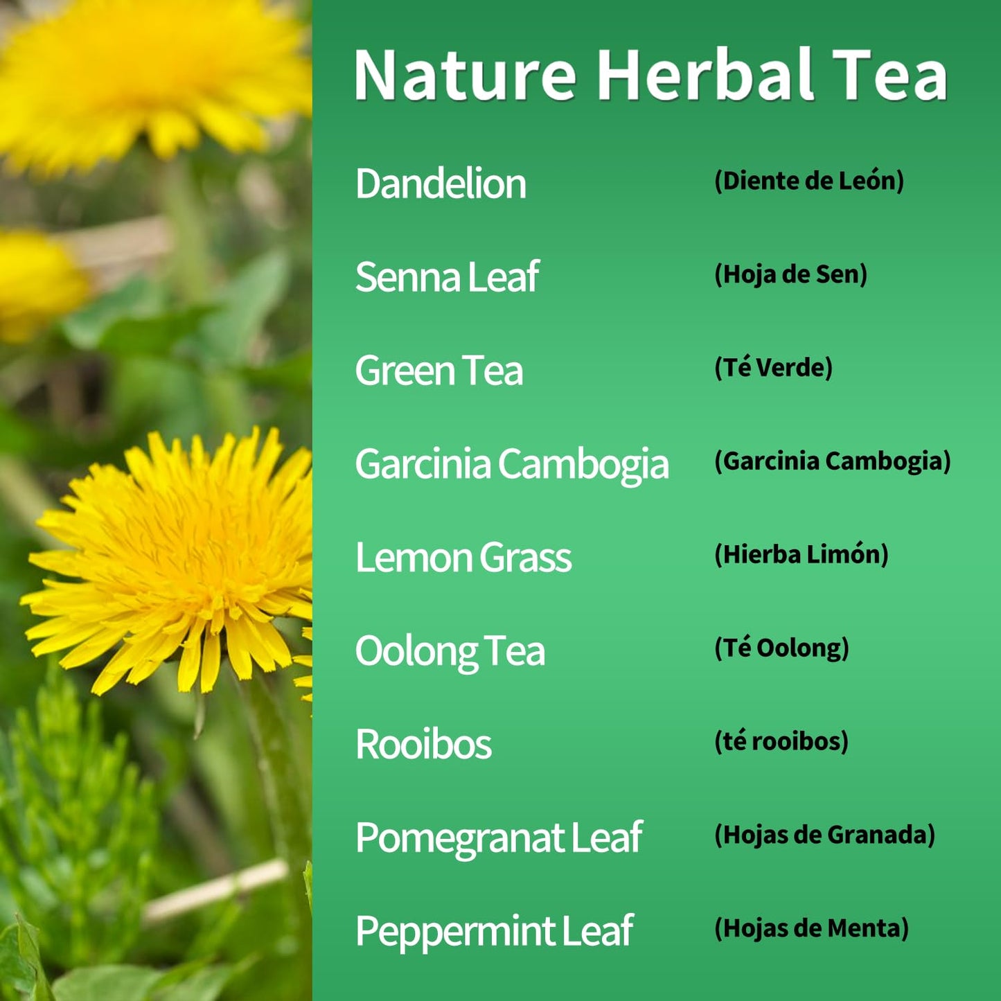 Te de Diente de Leon 30 Day Cleanse Dandelion Tea, Herbmood Natural Herbs Tea Bags para Perder Peso, 30Count (Pack of 2)