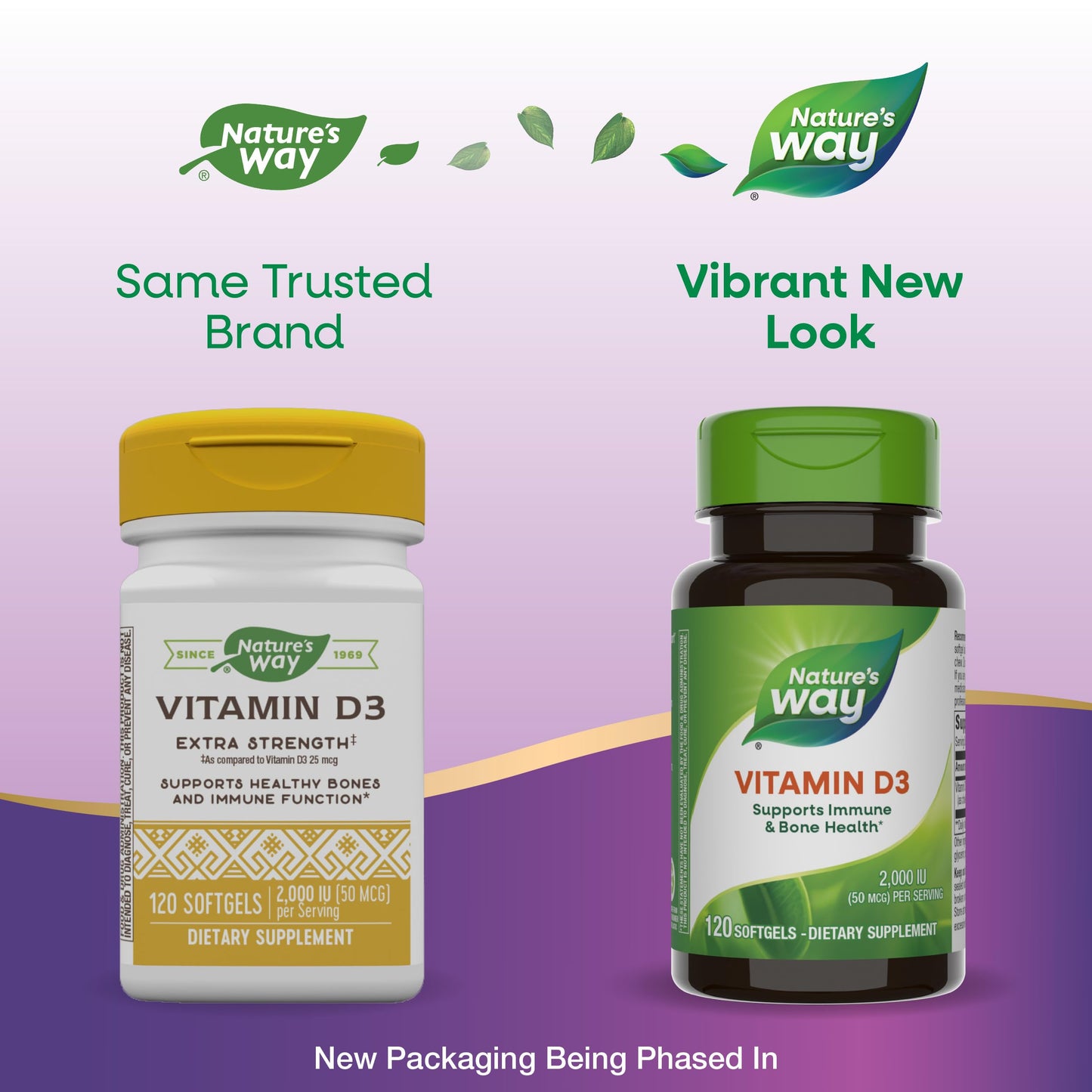 Nature's Way Vitamin D3 Extra Strength**, Bone Health and Immune Function*, 2000 IU (50 mcg per Serving), 120 Softgels (Packaging May Vary)
