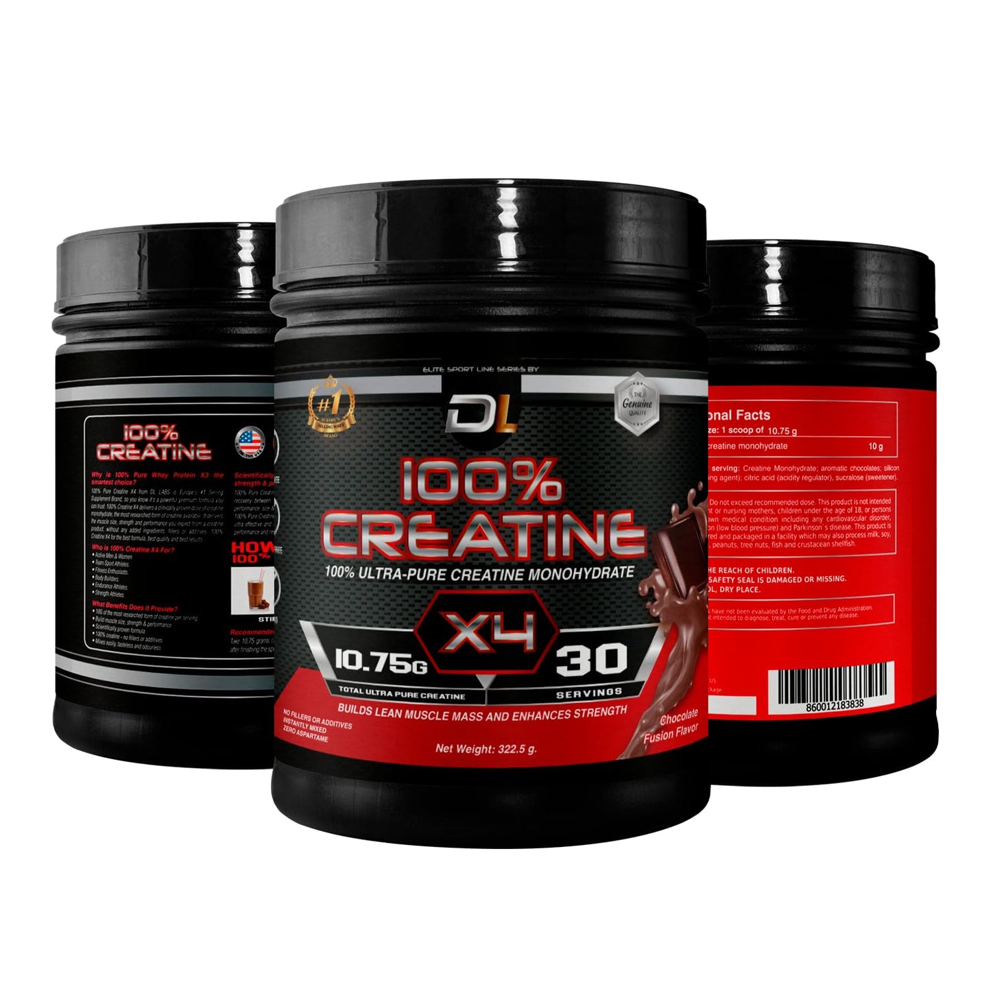 Ultra-Pure Creatine Monohydrate Powder | 100% Micronized Creatine | Build Lean Muscle Mass, Boost Performance, Endurance & Supports Muscle Recovery | No Sugar | 30 Servings (300g, Chocolate)