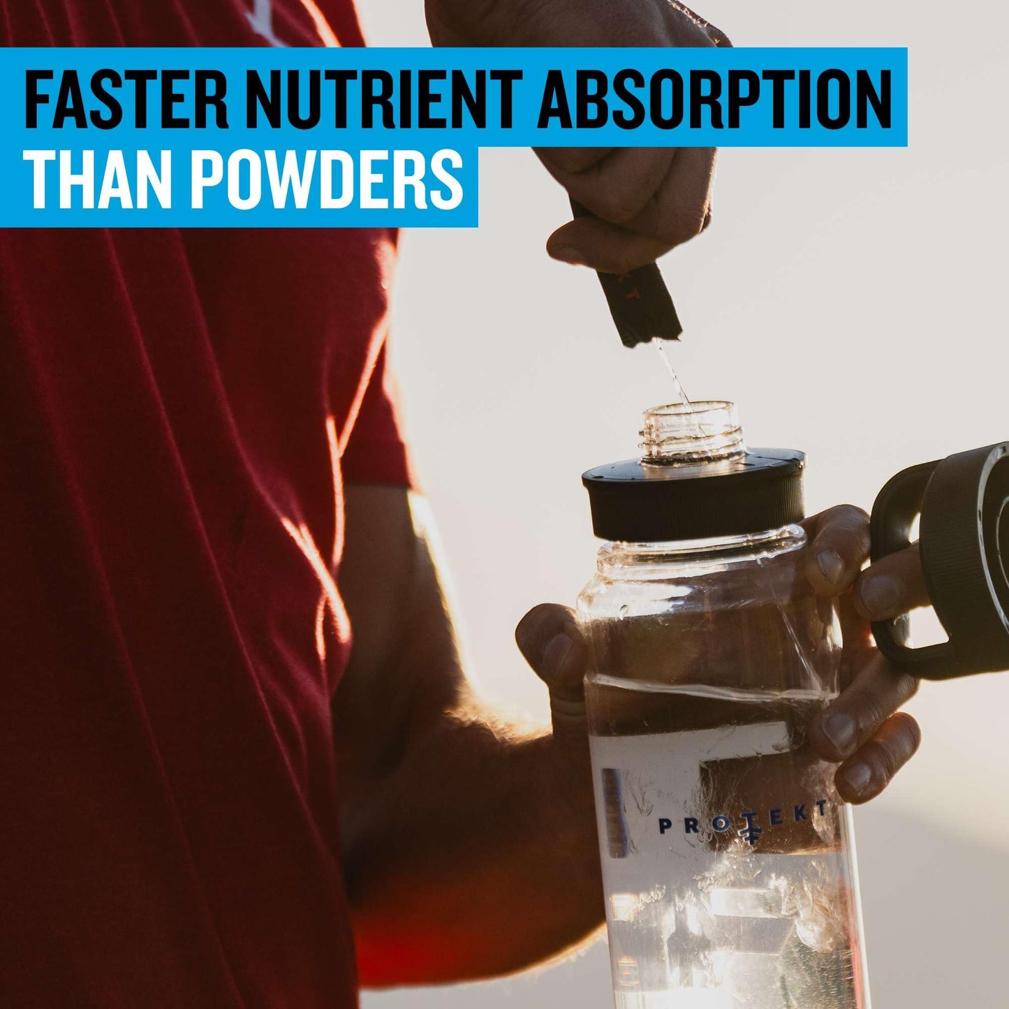 PROTEKT Electrolyte Packets for Recovery & Hydration | Organic & Sugar-Free Electrolytes Drinks | Works Faster Than Powder Drink | On-The-Go Liquid Hydration Drink | Watermelon, 10 Pack