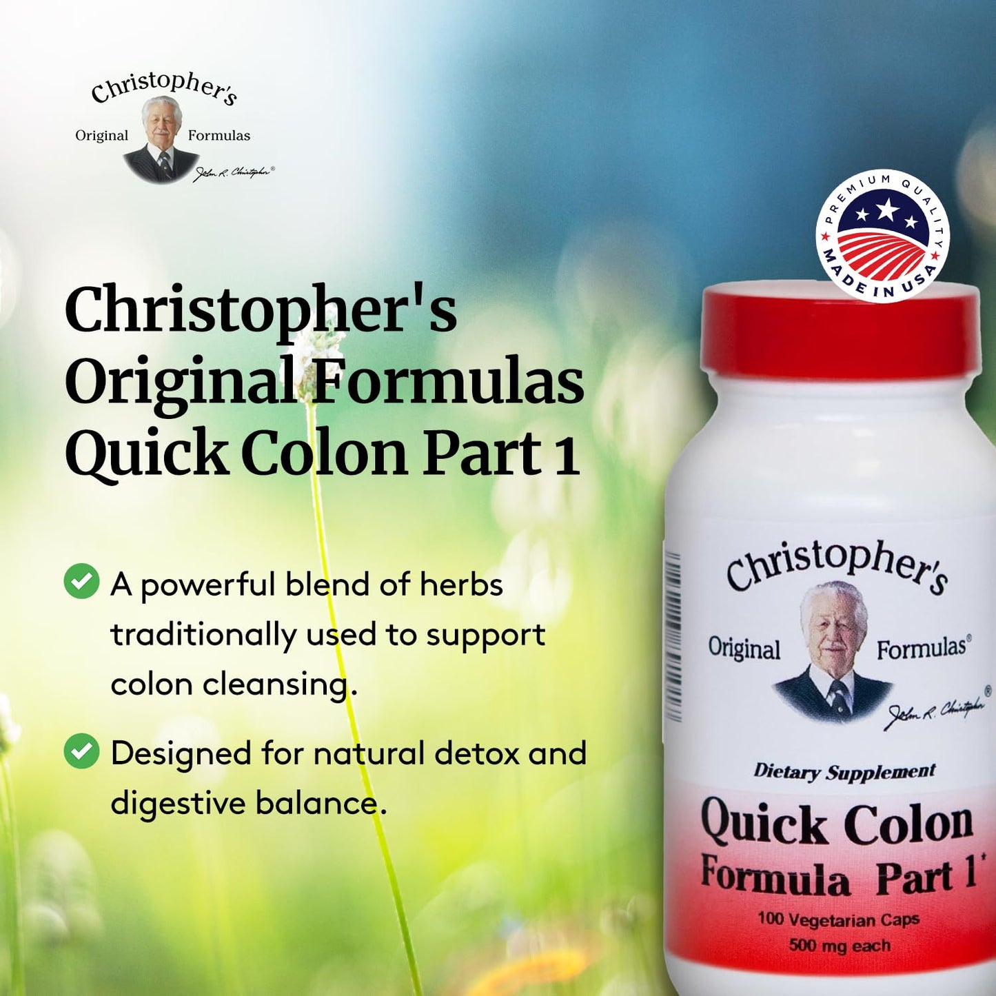 Christopher's Original Formulas Quick Colon Part 1, Colon Health Support, 100 Veg Caps