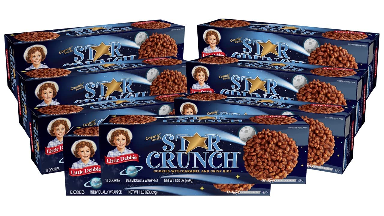 Little Debbie Star Crunch Cosmic Cookies 96 Individually Wrapped Cookies 8 boxes