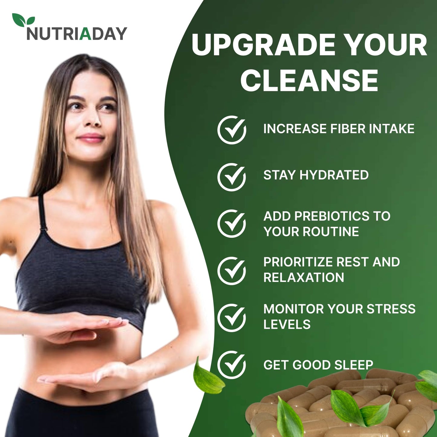 NUTRIADAY Colon 15 Day Cleanse - Advanced Colon Cleanse for Women & Men with Cascara Sagrada, Psyllium Husk, Senna Leaf & Probiotics - Detox Bloating & Constipation Relief - Non-GMO, 30 Veg Capsules