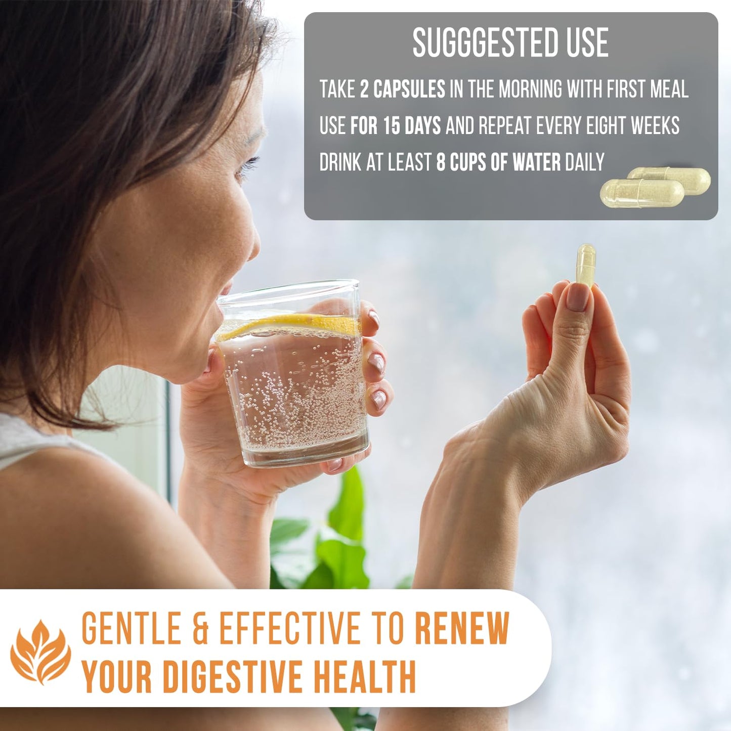 enliven 15-Day Colon Cleanse for Weight Loss & Digestive Health | Natural Blend of Herbs & Probiotics | Non-GMO | Made in USA (60 Capsules)