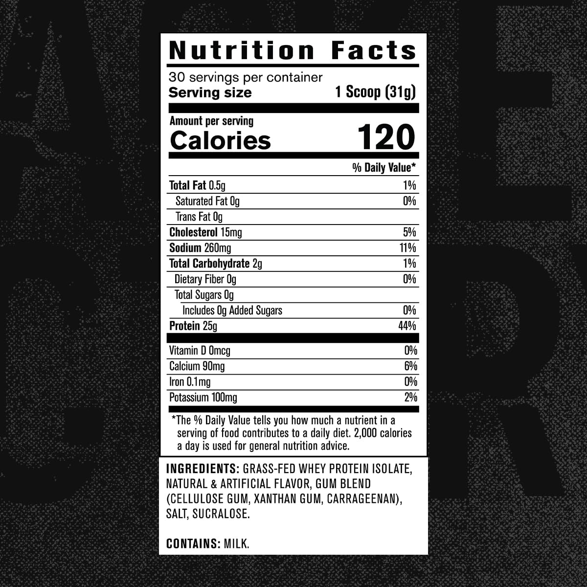 Jacked Factory Authentic ISO Grass Fed Whey Protein Isolate Powder - Low Carb, Non-GMO Muscle Building Protein w/No Fillers, Mixes Perfectly, Vanilla Oatmeal Cookie - 2LB, 30 SV