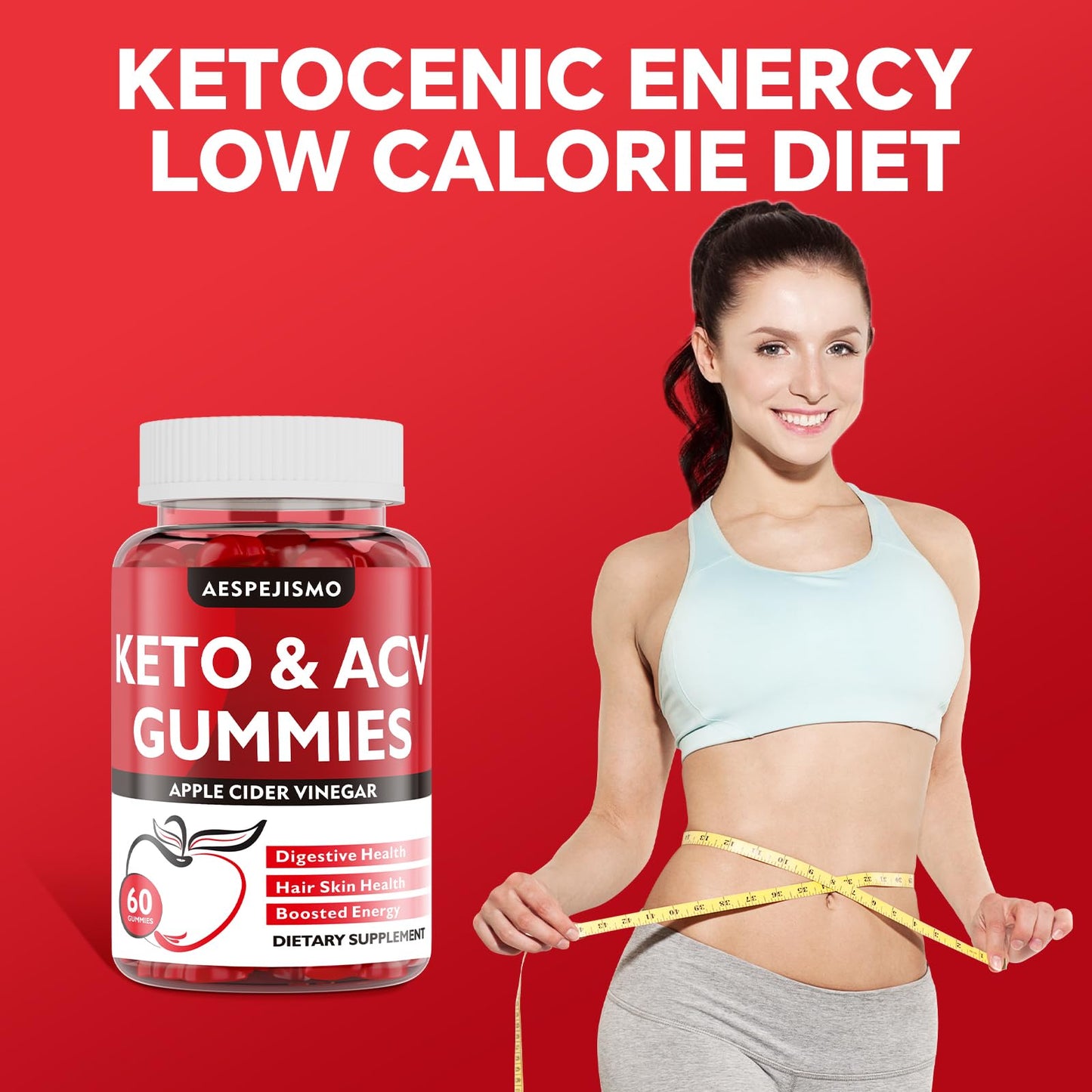Chamex Keto ACV Gummies - Apple Cider Vinegar Gummies with B12 for Energy & Wellness, 1500mg, Supports Ketosis, for Women & Men, Vegan, Gluten-Free, 60 Gummies