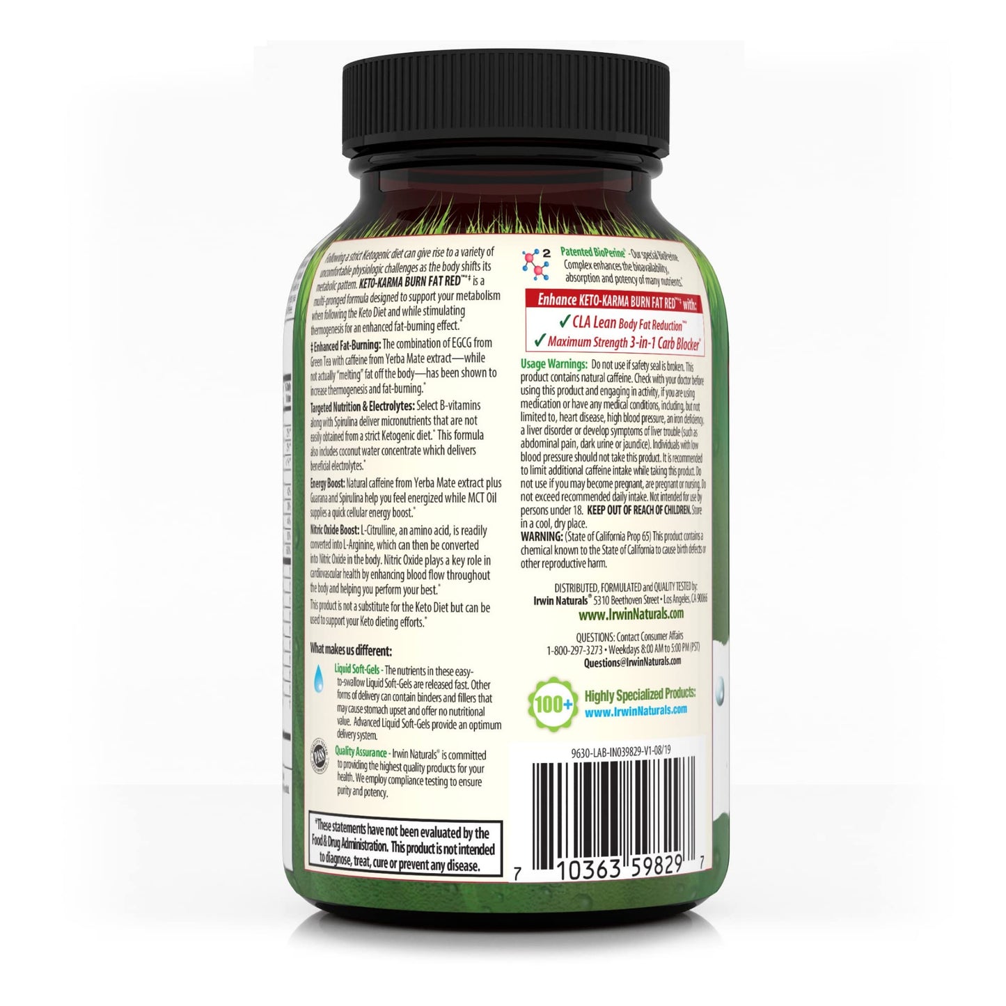 Irwin Naturals Keto-Karma Burn Fat Red 72 Sgels